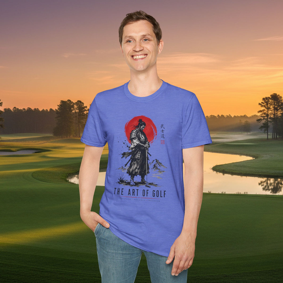 Samurai Golf T-Shirt — The Art of Golf Japanese Brush Ink Design