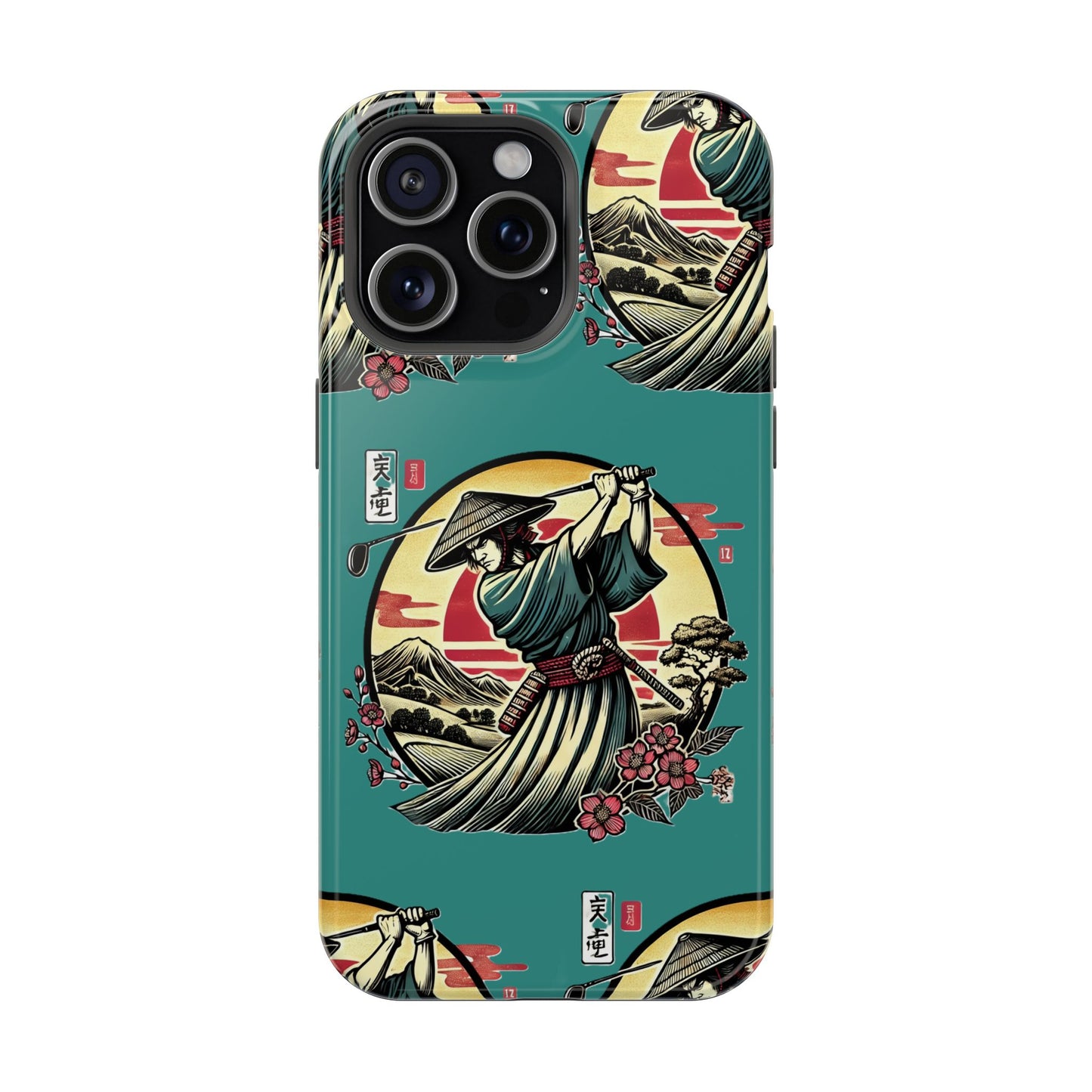 Zen Spot Customized Samurai Golfer Phone Case — Magnetic Impact-Resistant Protective Cover