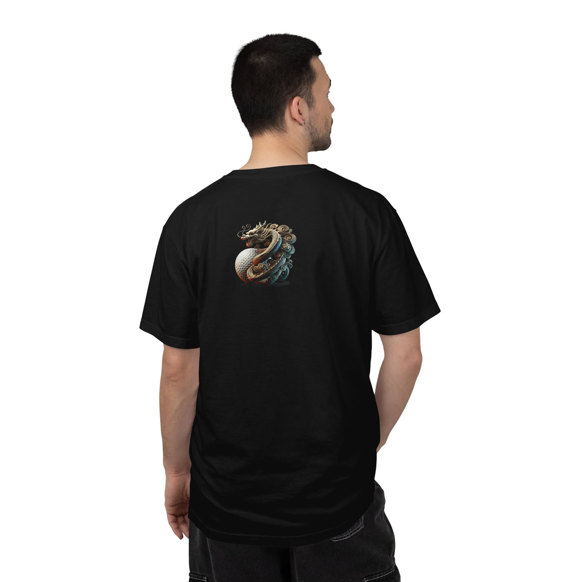 Dragon Golf Ball Chest and Back Graphic T-Shirt