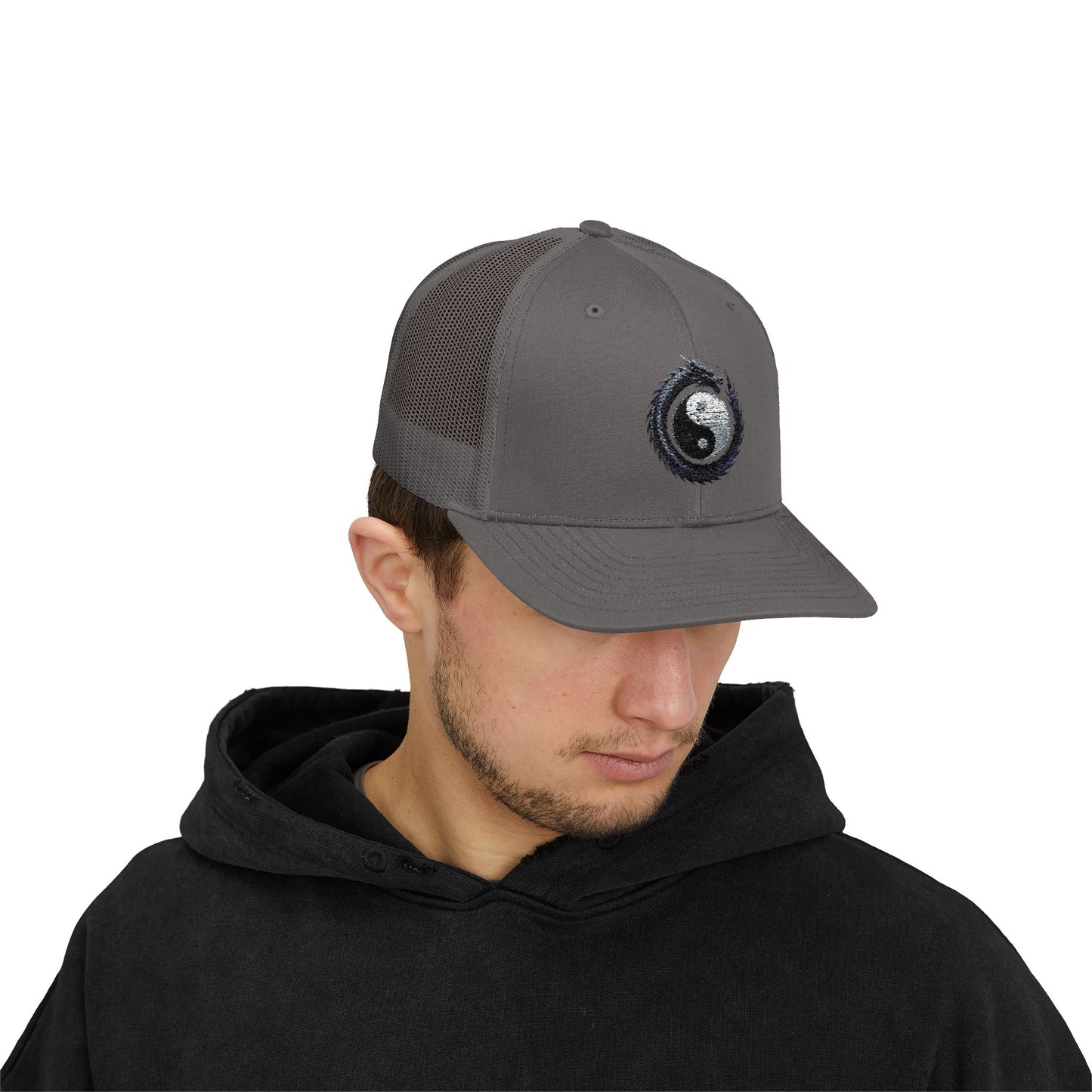 Zen Spot Golf Custom Yin Yang Dragon Embroidered Trucker Hat