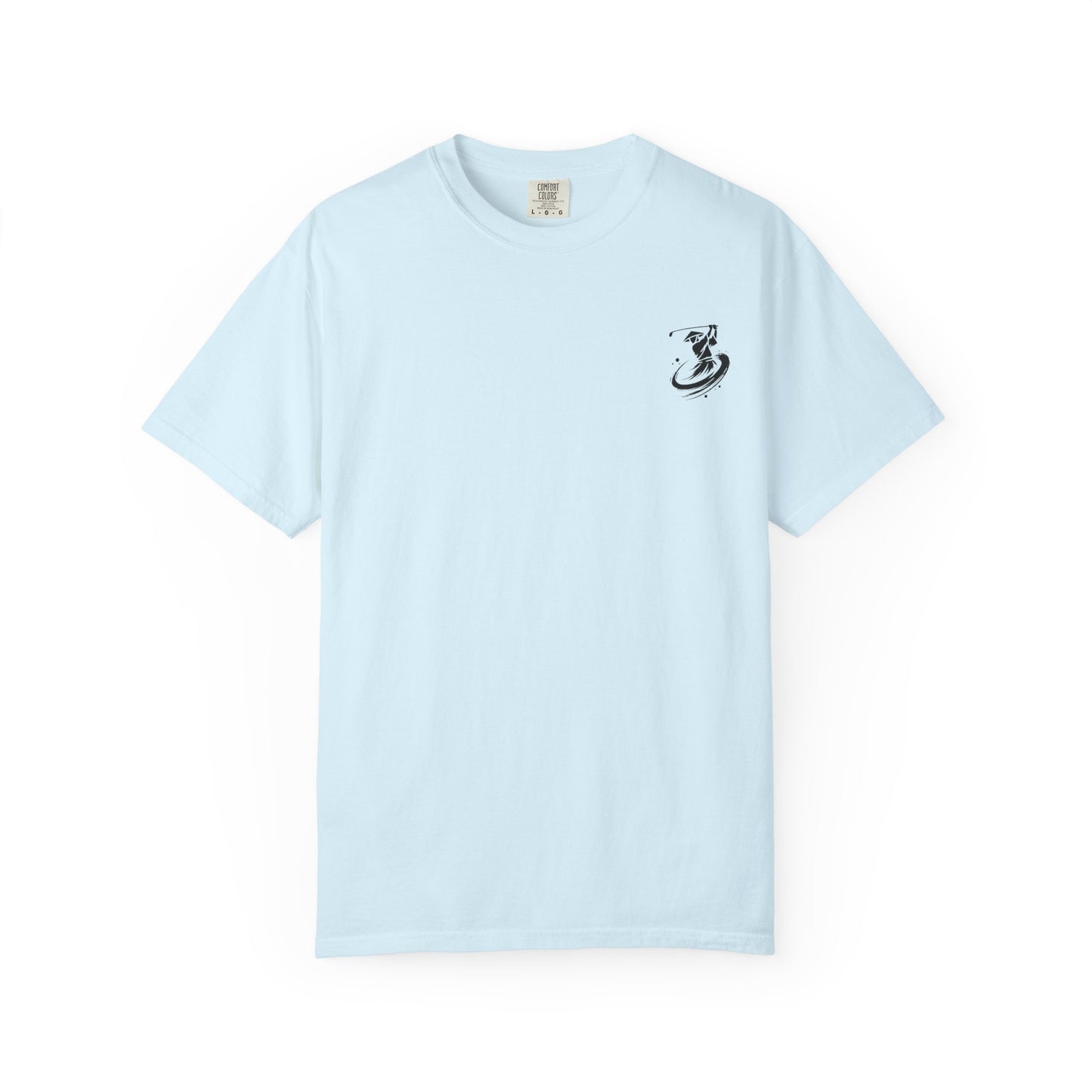 Zen Spot Golf Custom Ink Brush Golfer Swing Graphic T‑Shirt