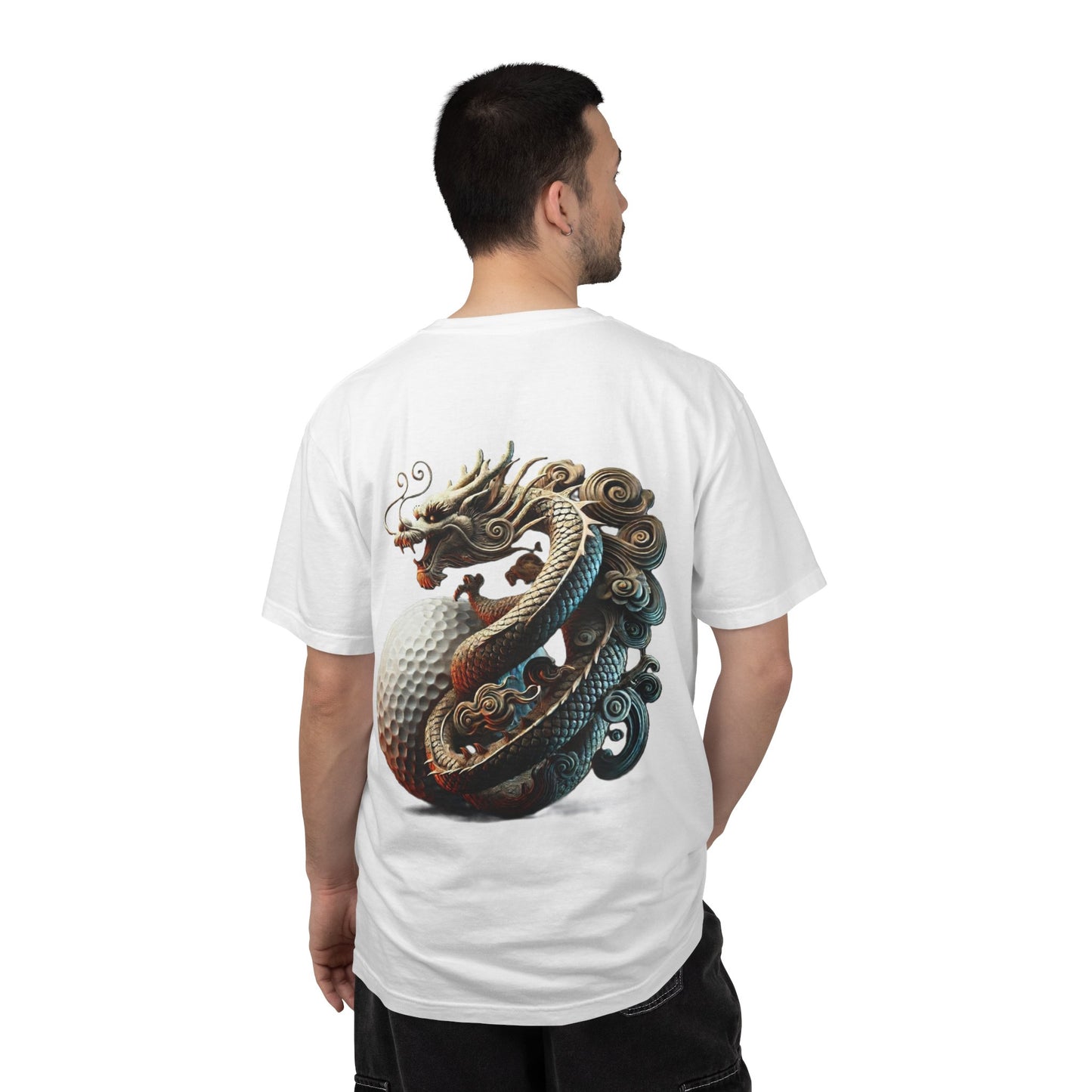 Zen Spot Golf Custom Dragon Golf Ball Graphic T-Shirt