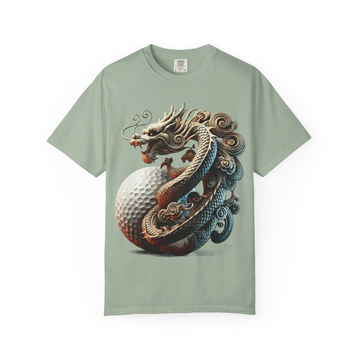 Zen Spot Golf Custom Dragon Golf Ball Graphic T-Shirt
