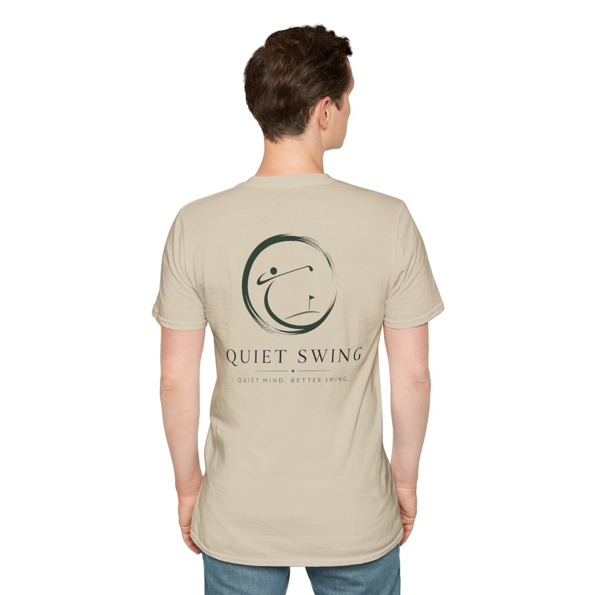 Enso Circle Golfer T-Shirt — Small Chest Logo, Cozy Casual Tee