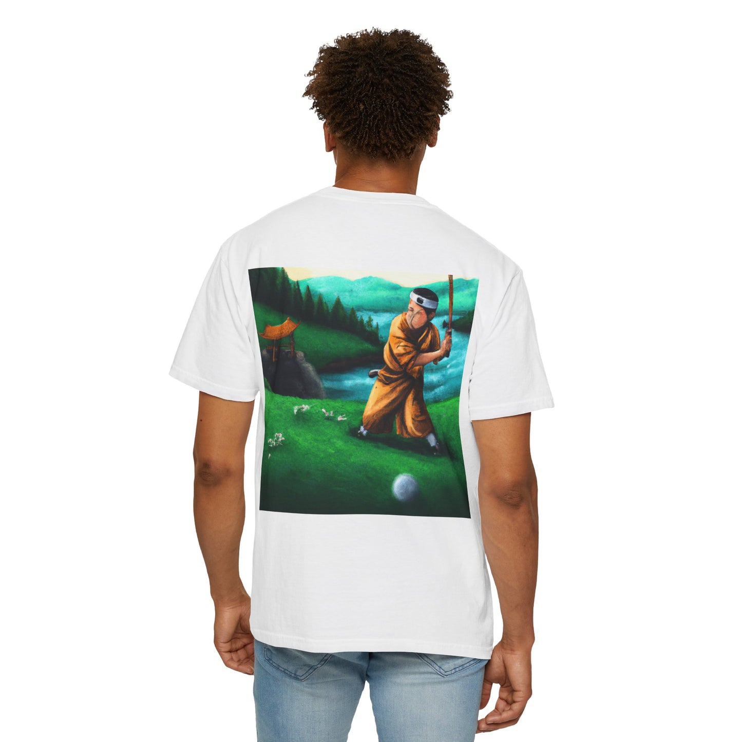 Golf Monk T-Shirt — Zen Golfer Scenic Back Print