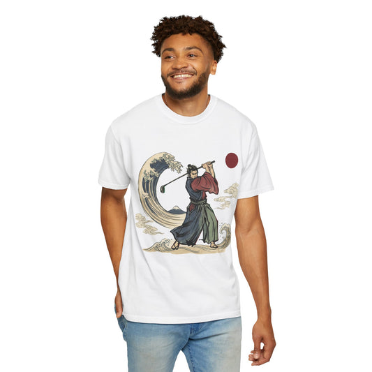 Samurai Golfer T-Shirt — Japanese Wave Golf Art Tee
