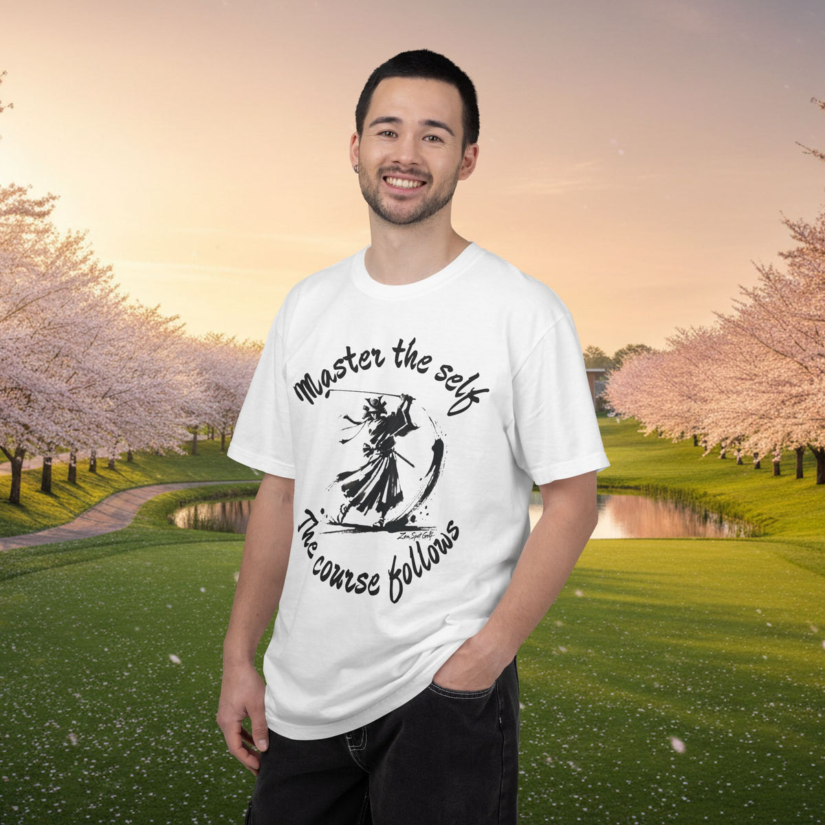 Master the Self T-Shirt — "Master the self, The course follows" Golf Graphic Tee