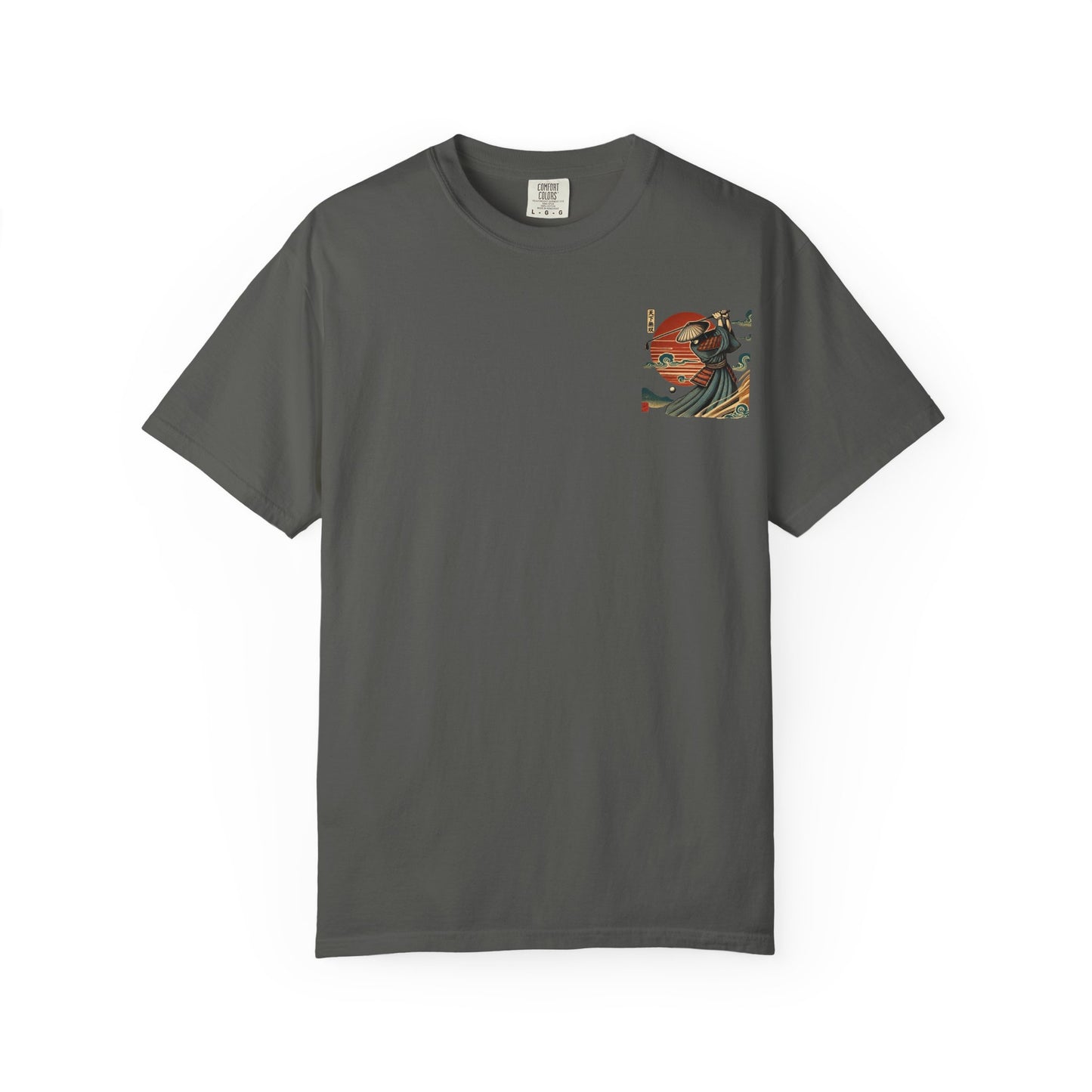 Zen Spot Golf Custom Samurai Golfer Sunset Graphic T-Shirt