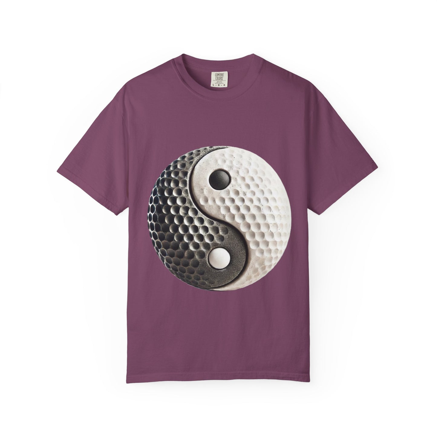 Zen Spot Golf Custom Stone Yin Yang Golf Ball Graphic T-Shirt
