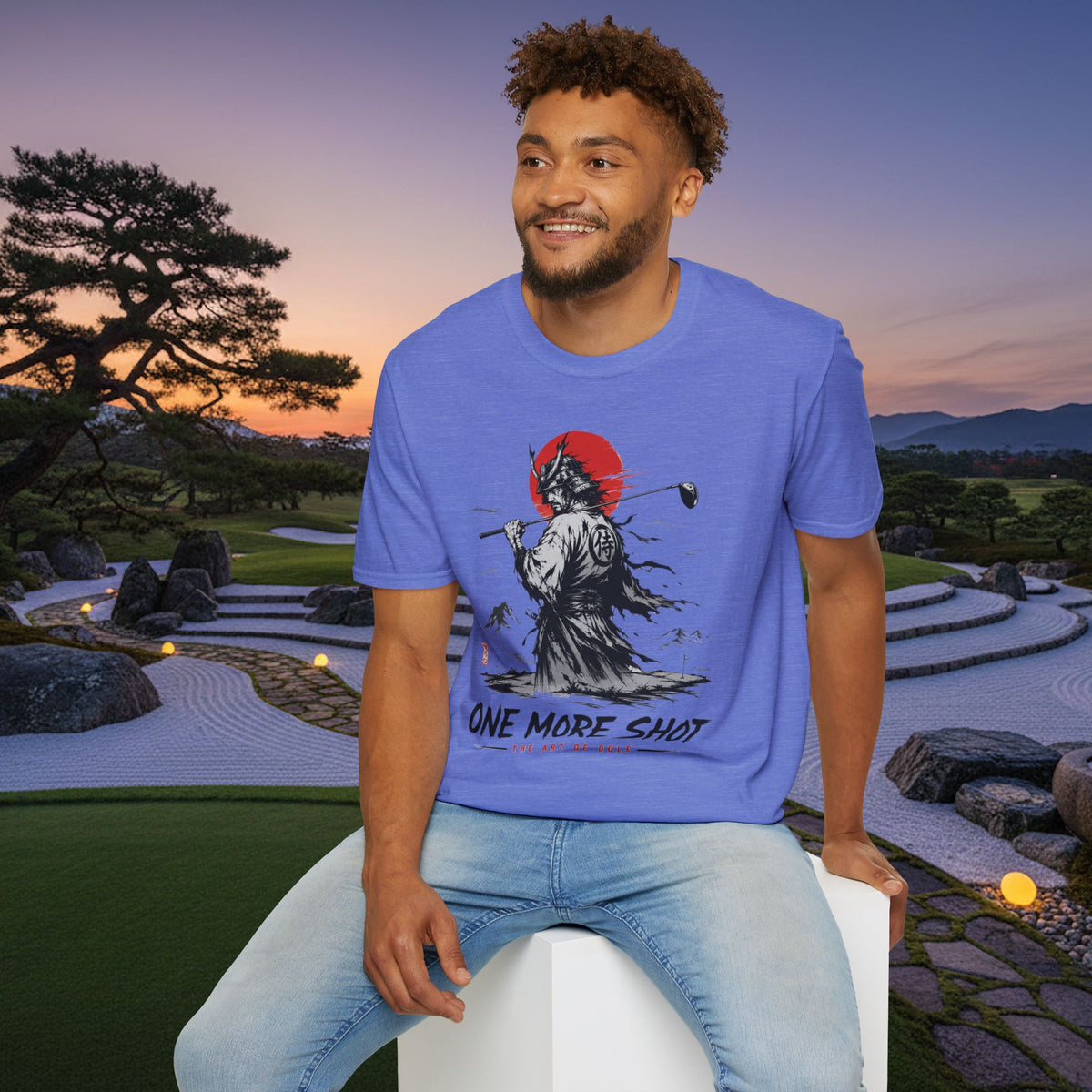 Samurai Golfer T-Shirt — "One More Shot" Graphic Tee