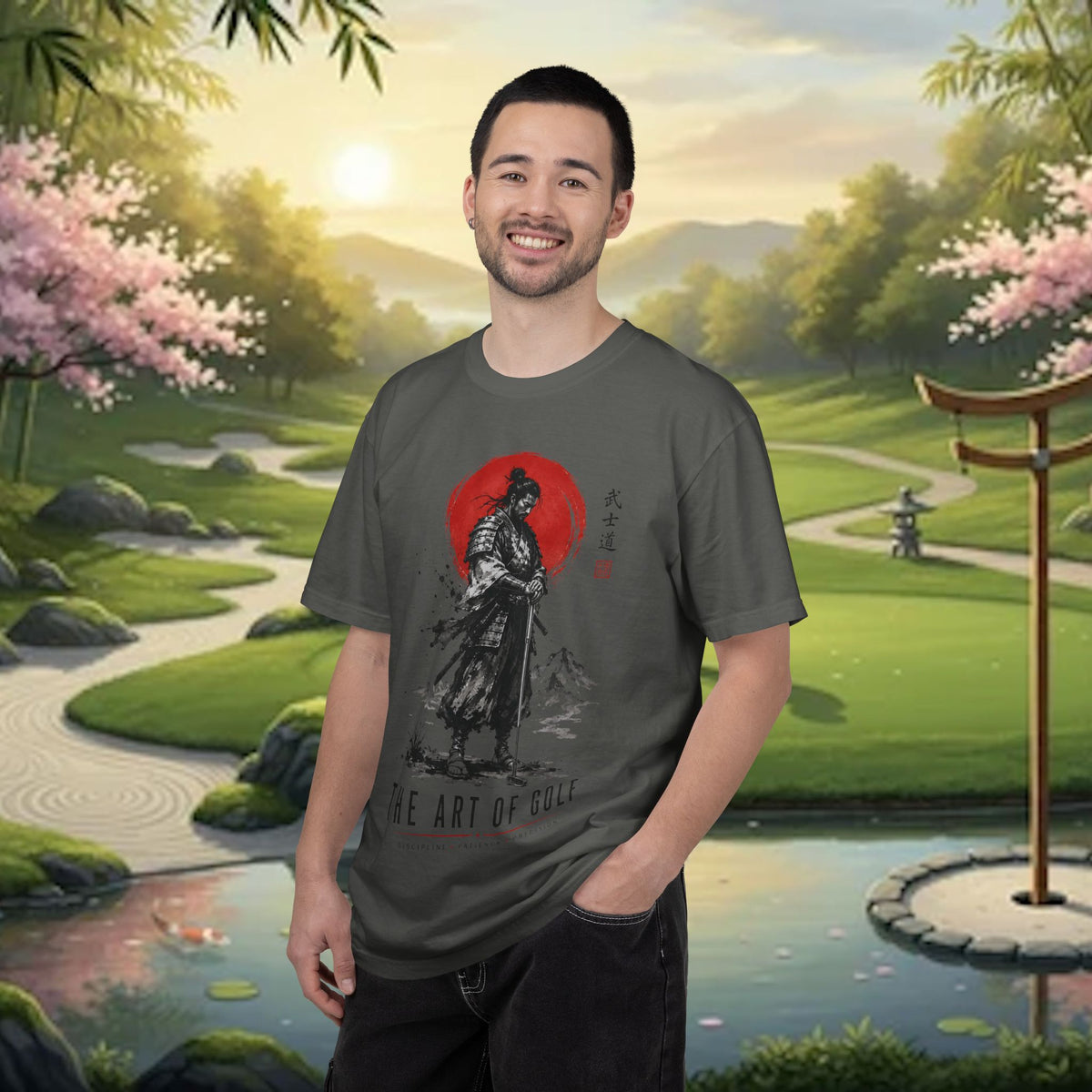 Samurai Golf T-Shirt — "The Art of Golf" Zen Golfing Tee