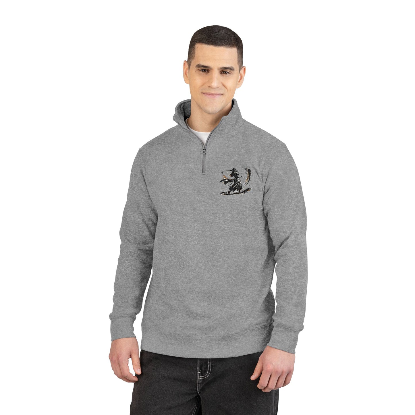 Custom Samurai Mon Emblem Yoroi Quarter-Zip: The Armor of Presence