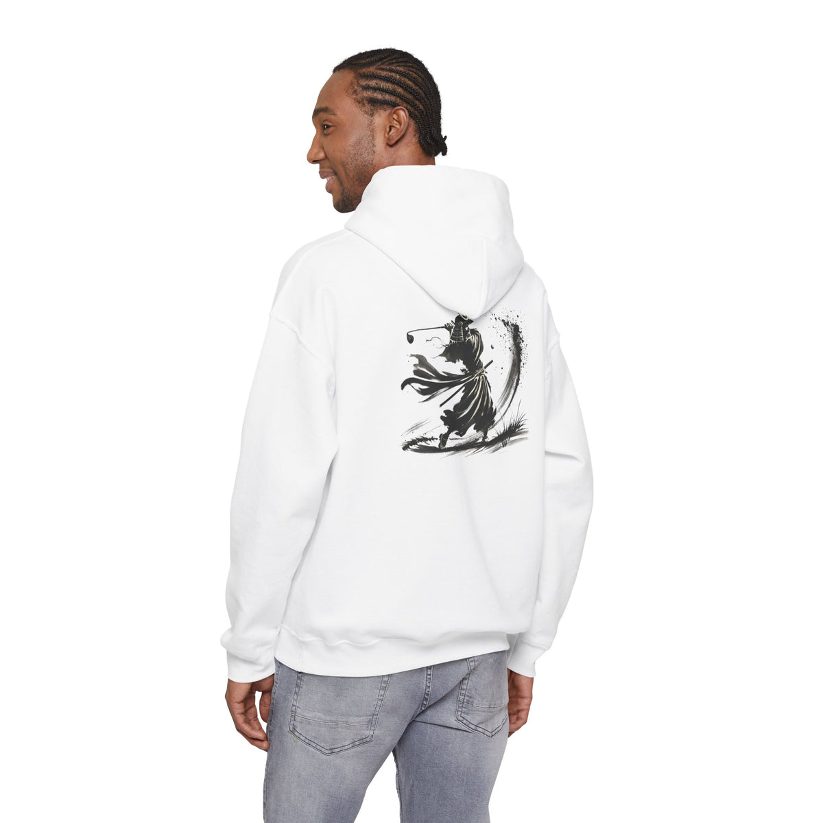 BrushStroke Samurai Bunker Blast Back Print Hoodie