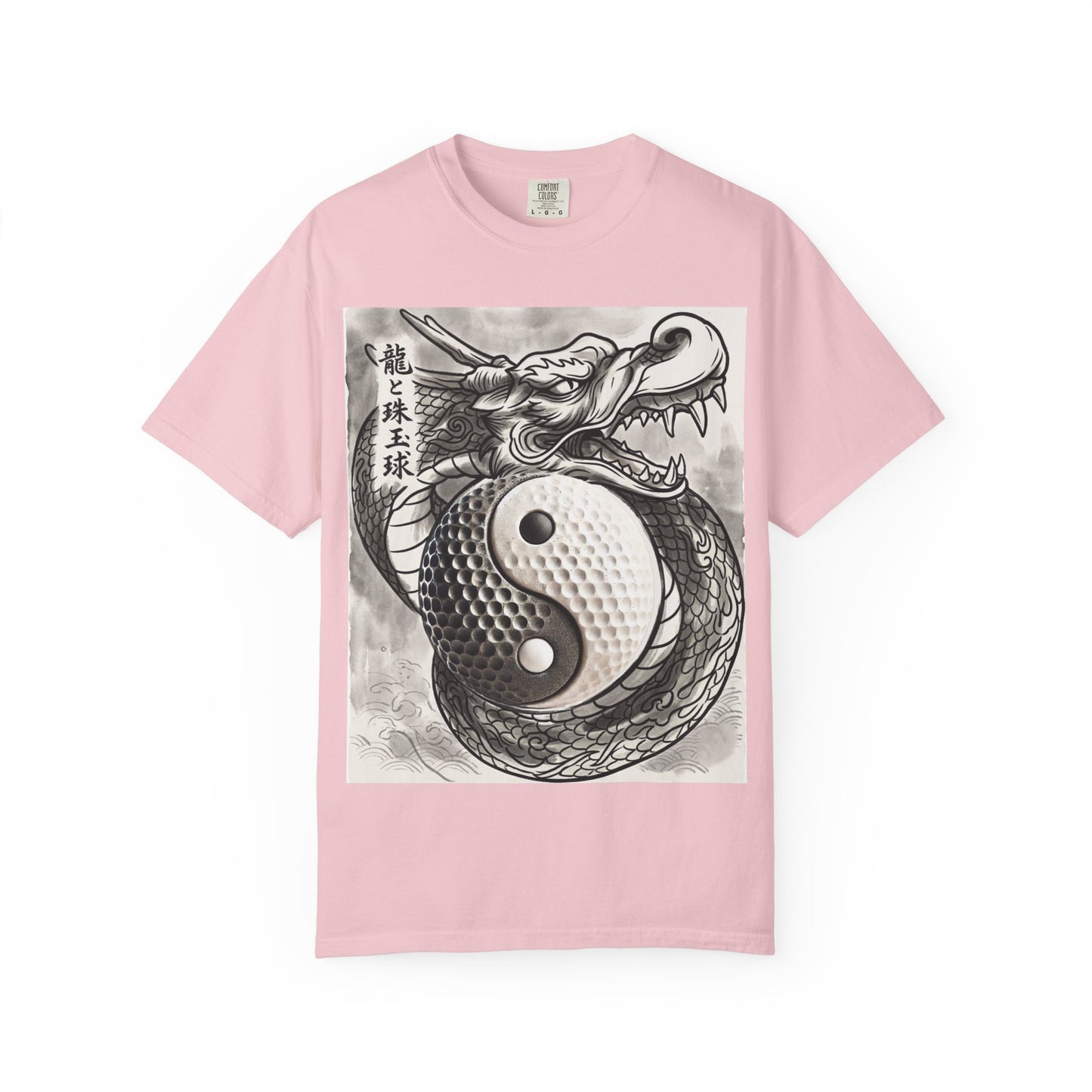 Zen Spot Golf Custom Yin Yang Golf Ball Dragon Graphic T-Shirt