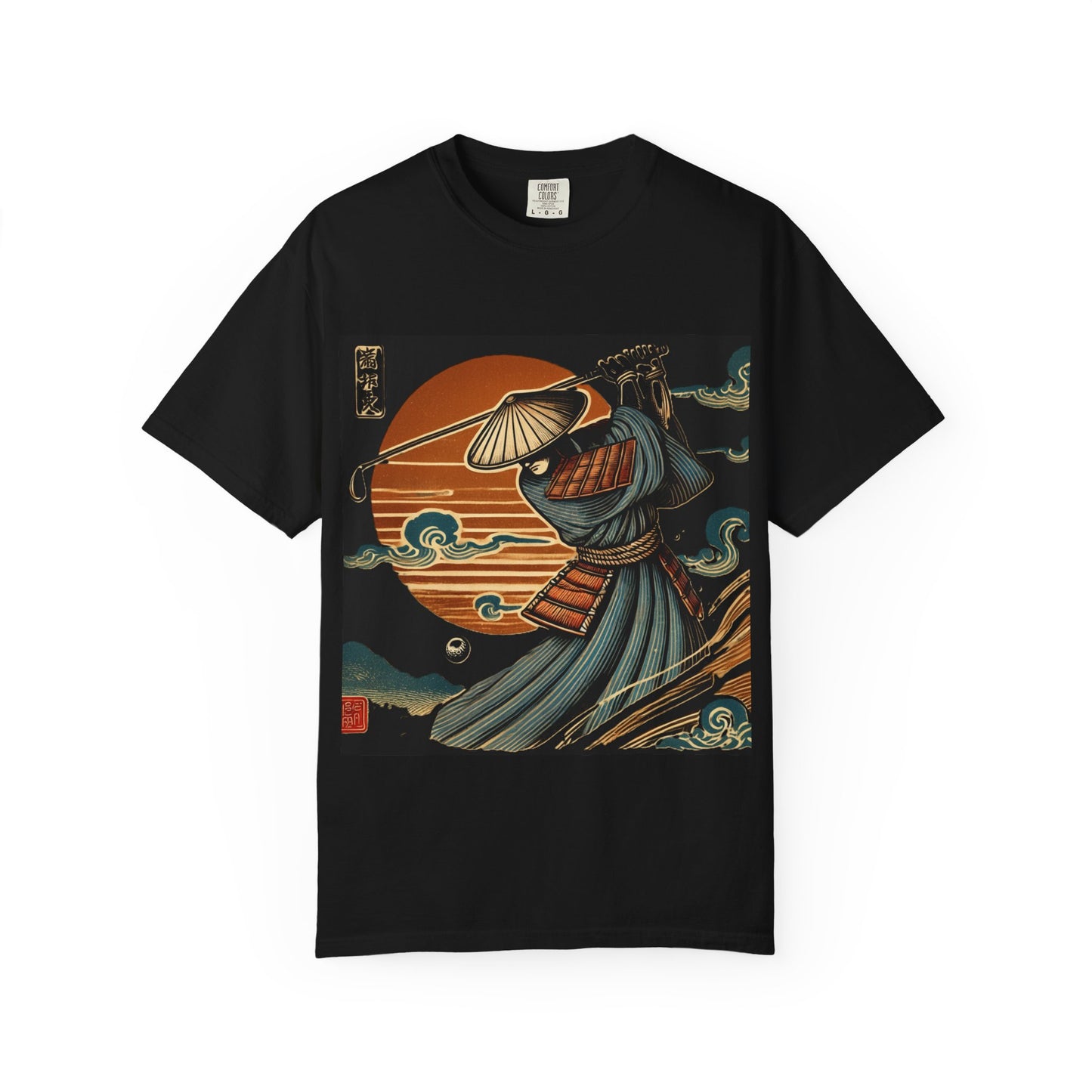 Samurai Sunset T-Shirt — Vintage Japanese Warrior Graphic Tee