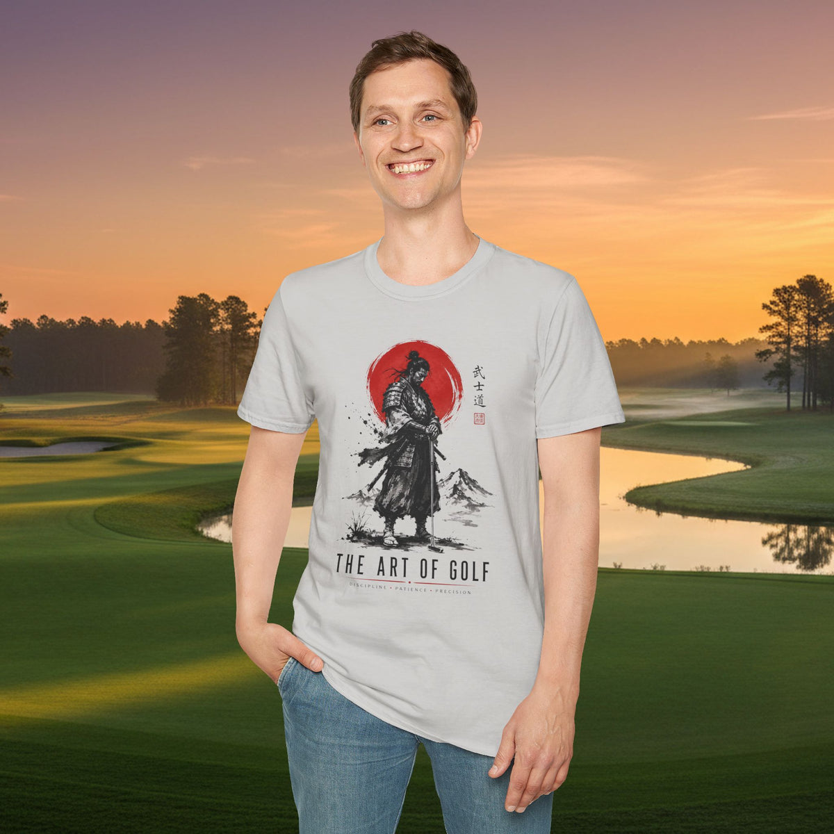 Samurai Golf T-Shirt — The Art of Golf Japanese Brush Ink Design