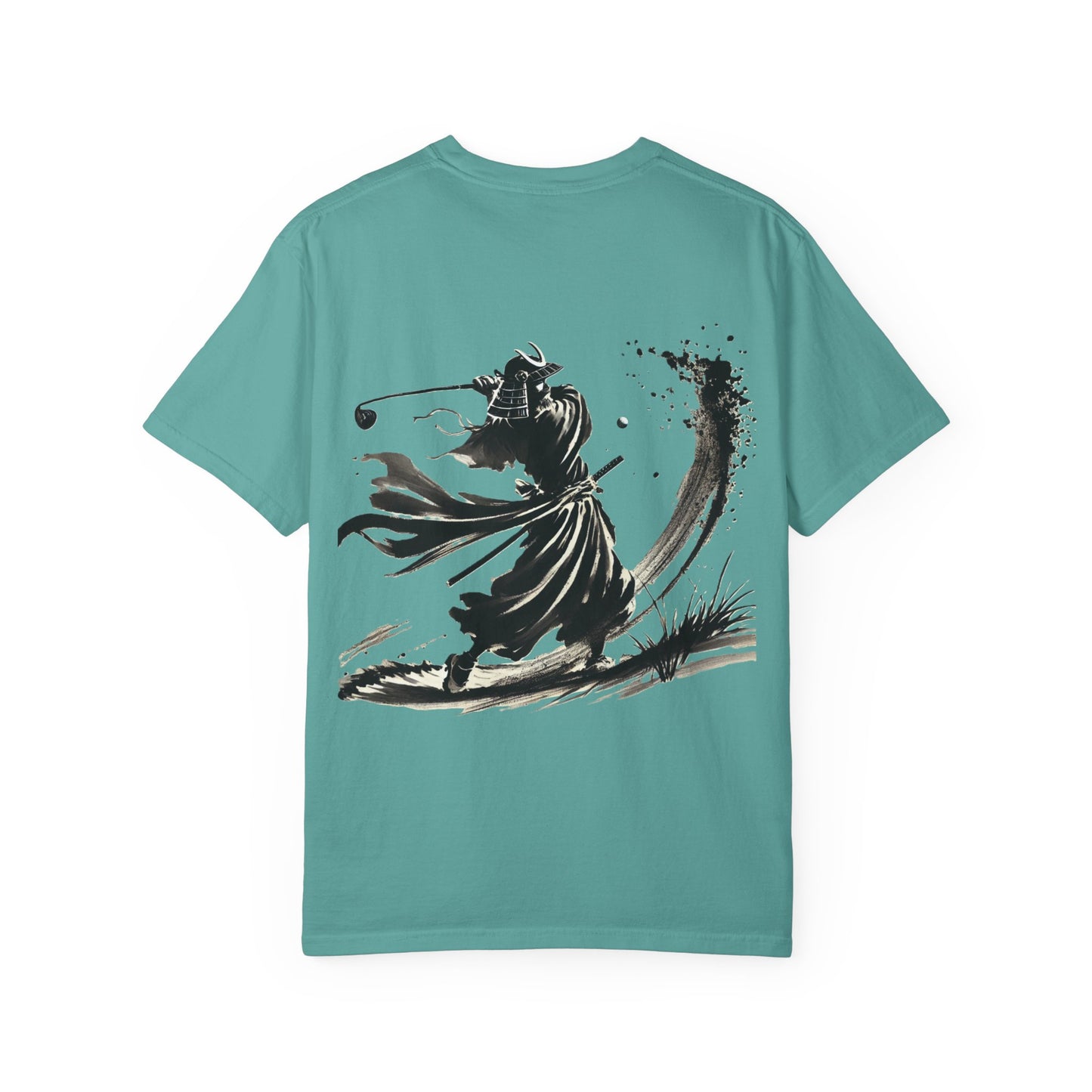 Zen Spot Golf Custom Samurai Golfer Brushstroke Graphic T-Shirt