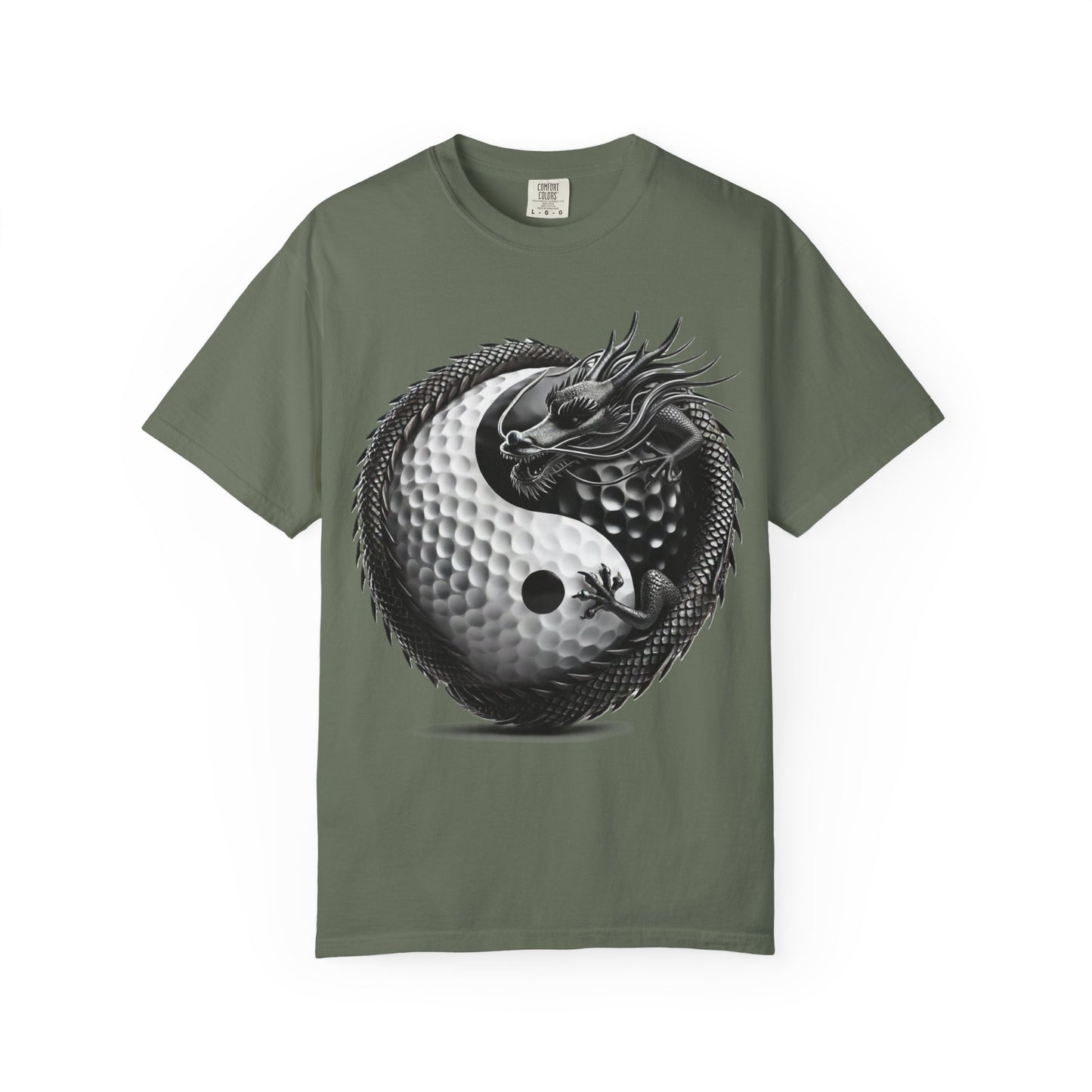 Yin Yang Dragon Golf Ball T-Shirt — Golf & Zen Graphic Tee
