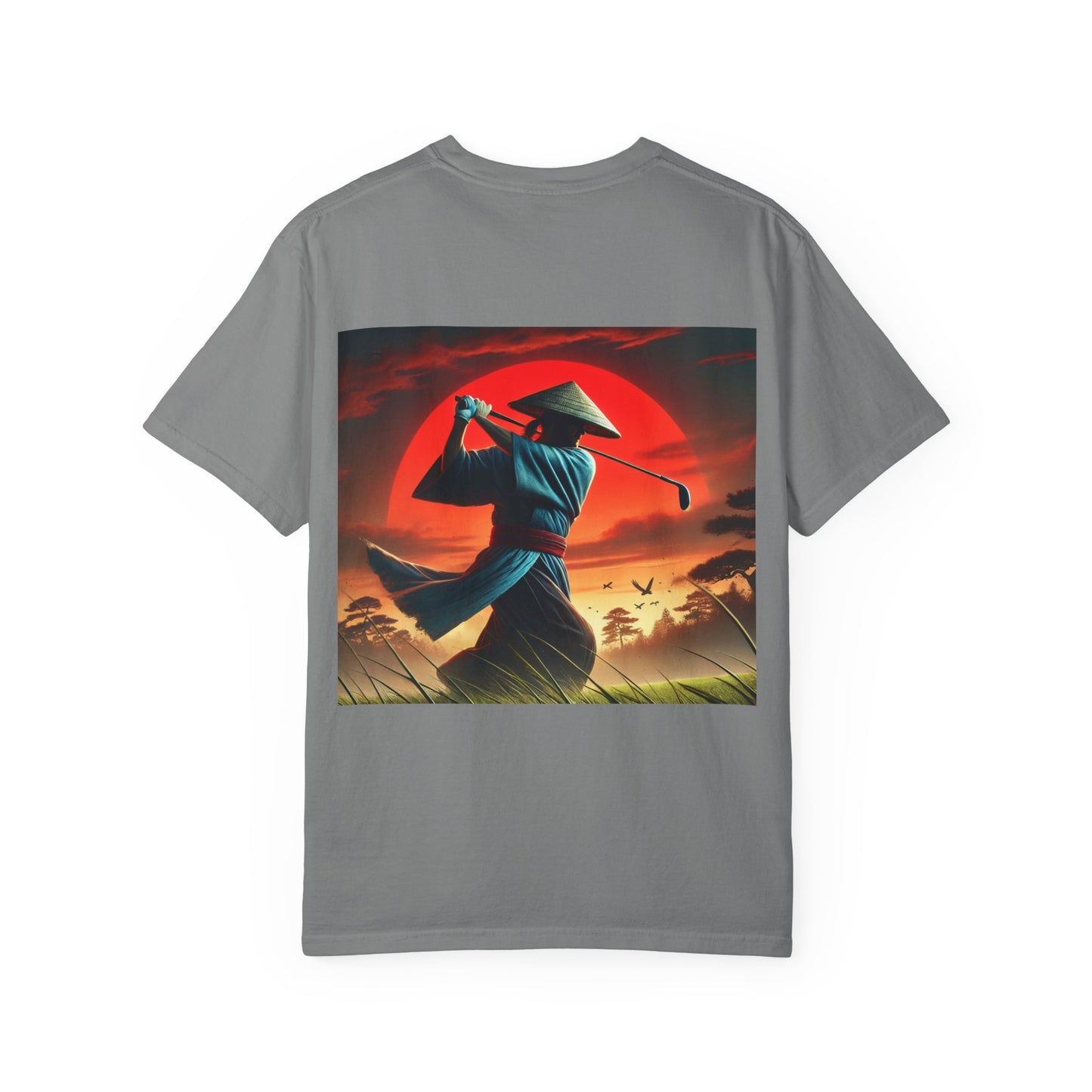 Samurai Golfer T-Shirt — Sunset Warrior Graphic Tee