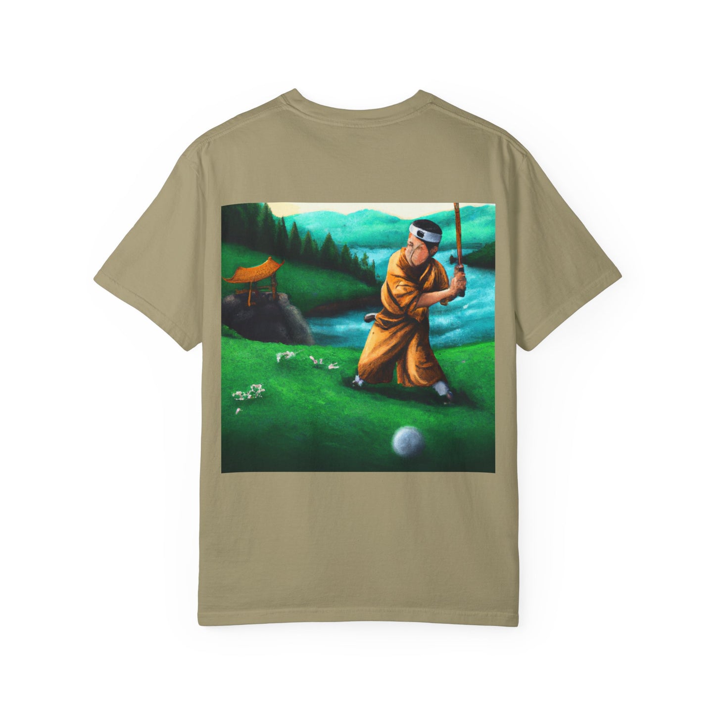 Golf Monk T-Shirt — Zen Golfer Scenic Back Print