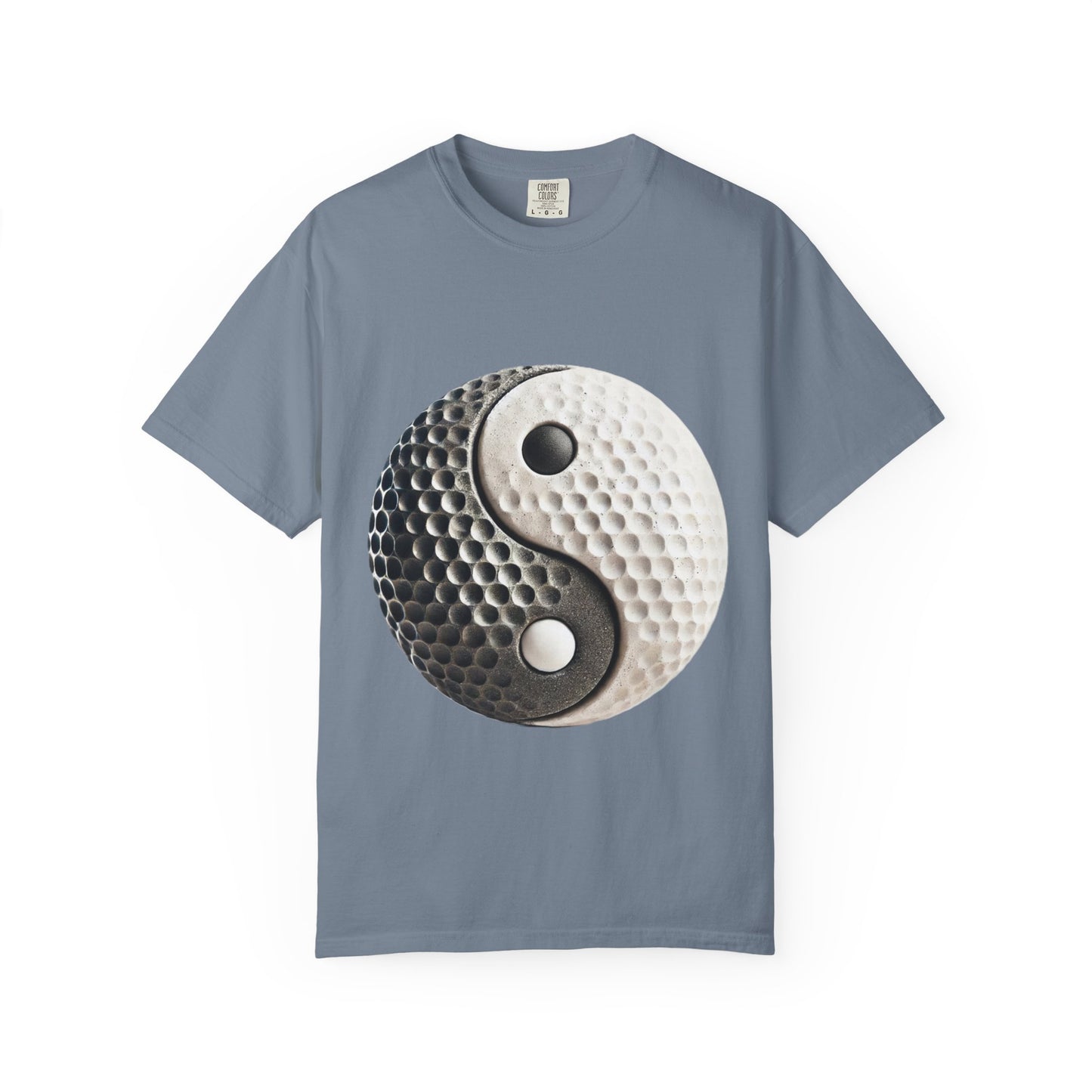 Zen Spot Golf Custom Stone Yin Yang Golf Ball Graphic T-Shirt