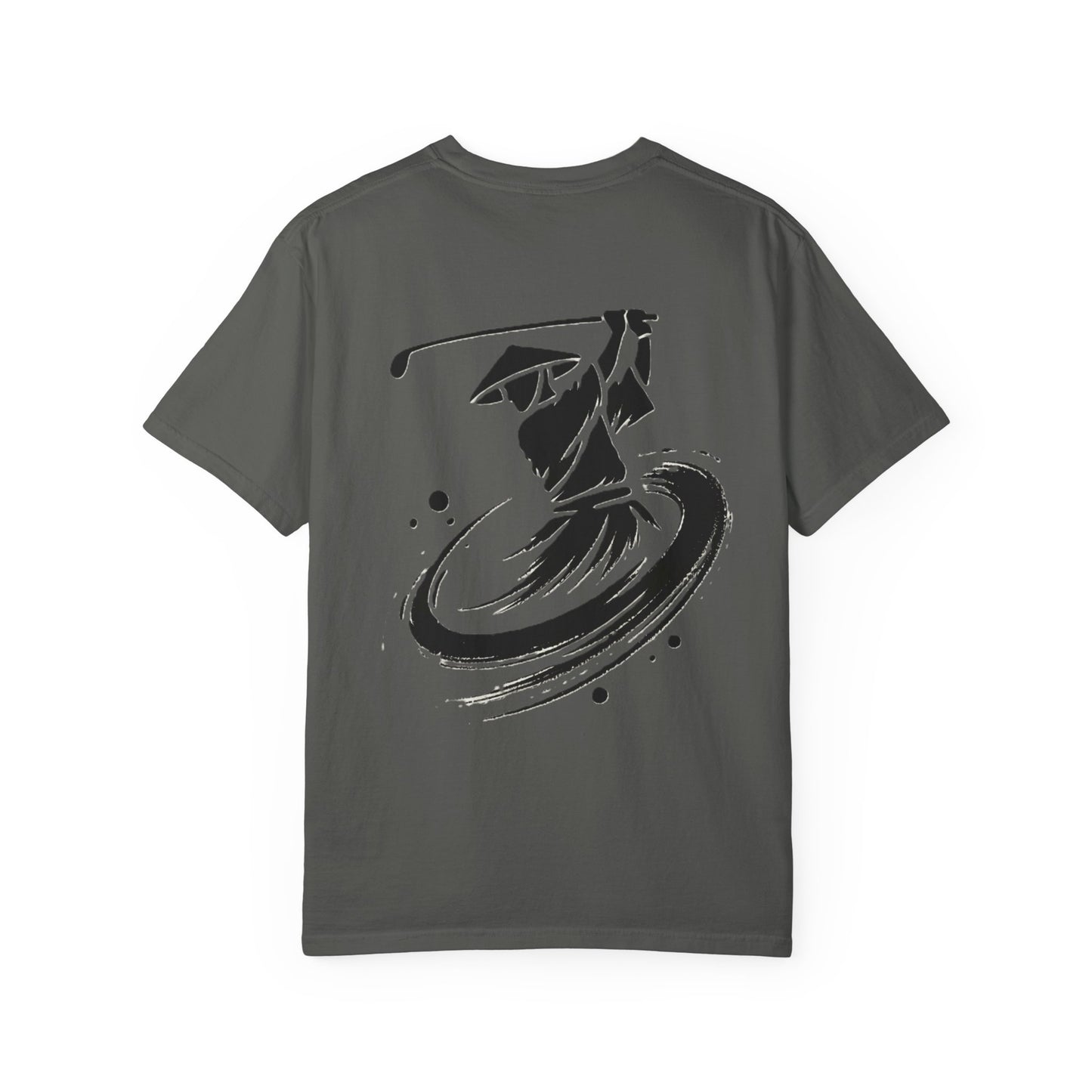 Zen Golf Swing Graphic T‑Shirt — Ink Brush Golfer Design