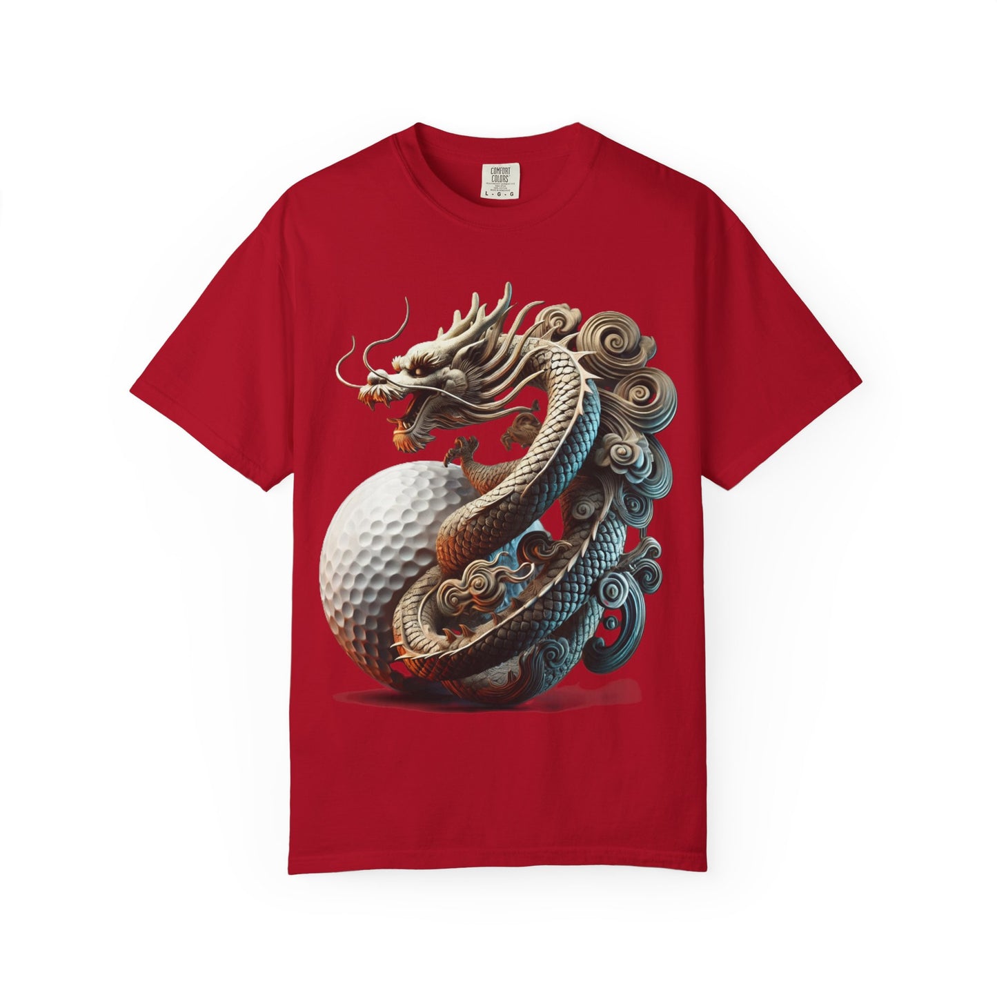 Dragon Golf Ball T-Shirt — Vintage Asian Dragon Wrap Graphic Tee