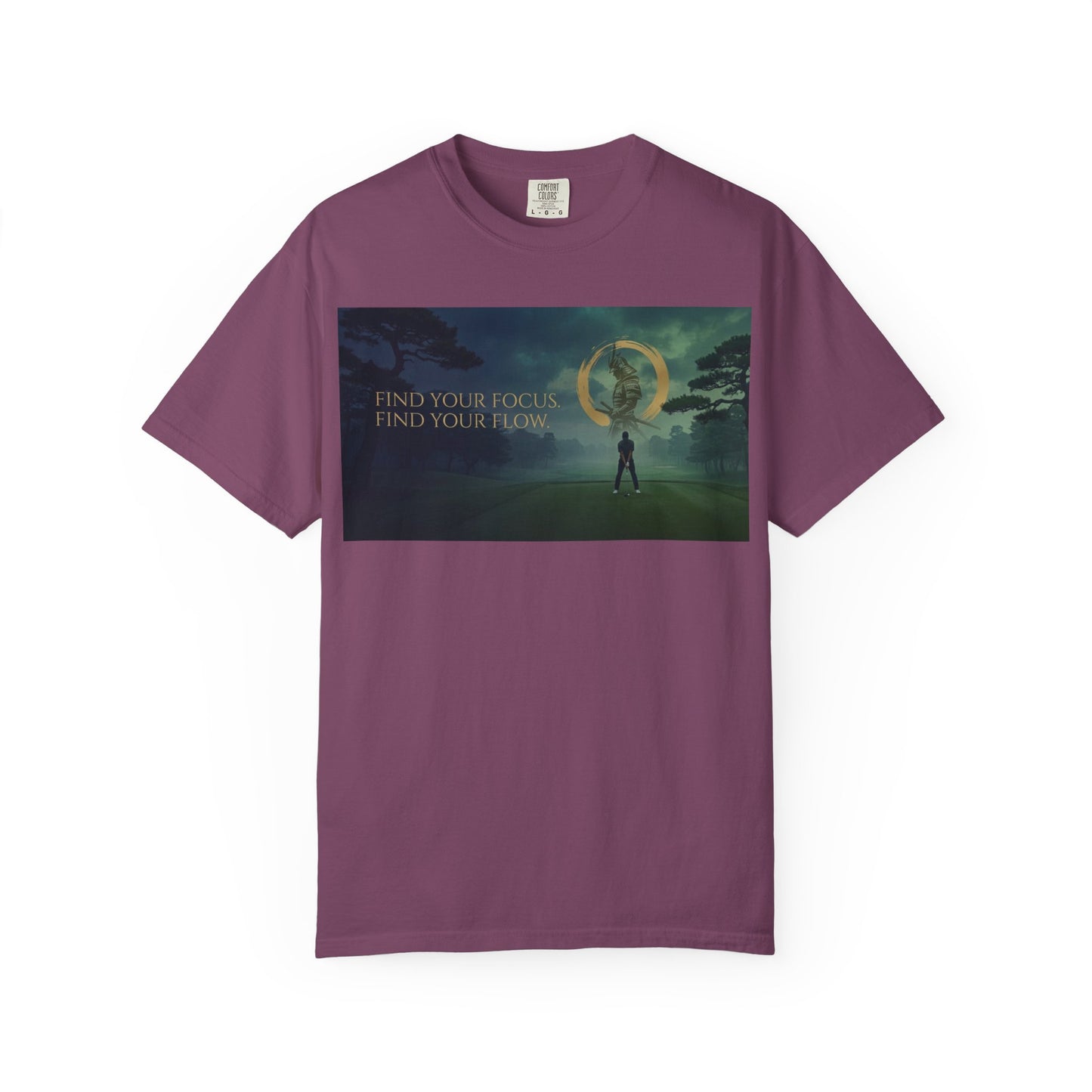Zen Spot Golf Custom "Find Your Focus" Landscape Graphic T-Shirt