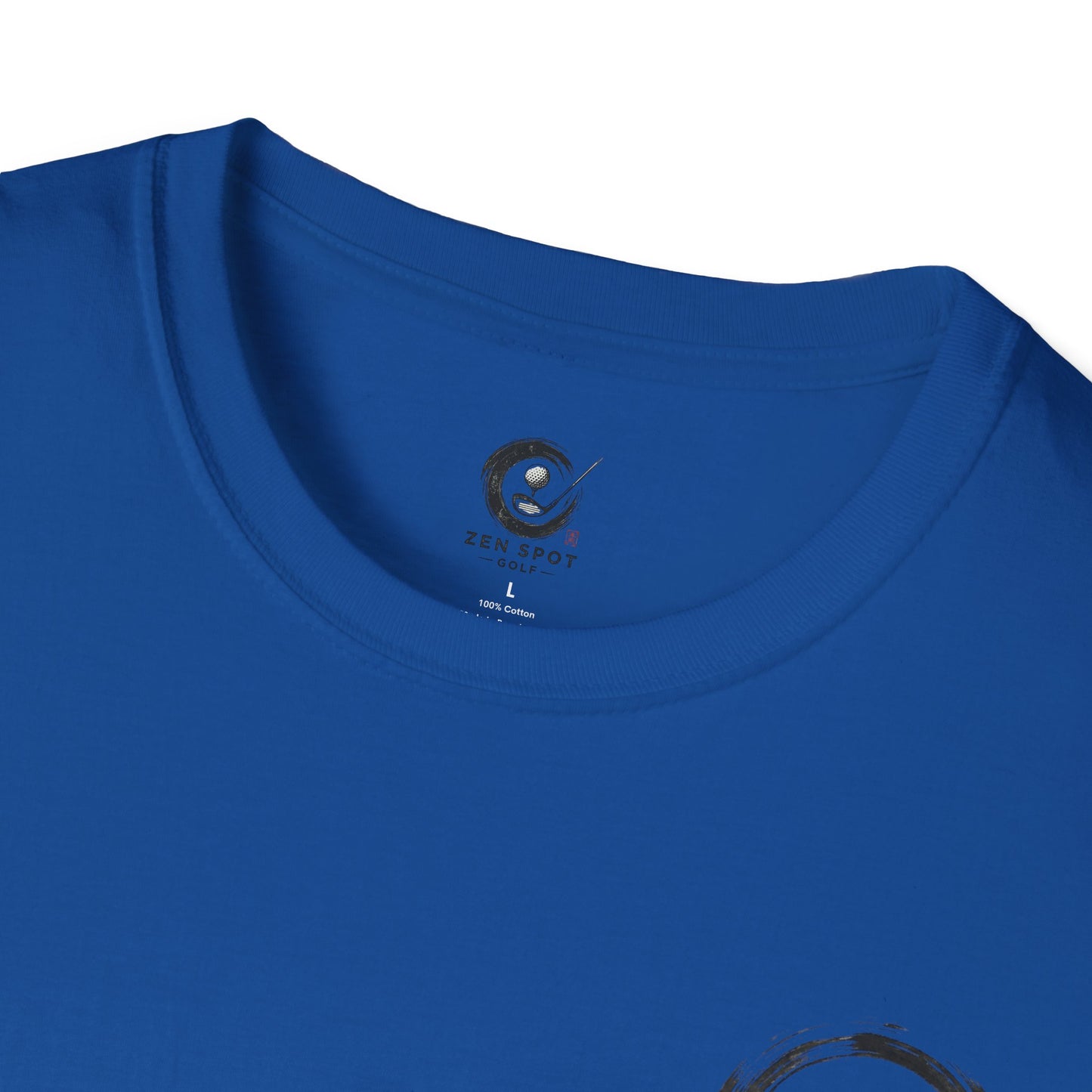Zen Spot Golf Custom Gildan Zen Buddha Golfer Enso Circle illustration "The Zen Spot" logo T-Shirt