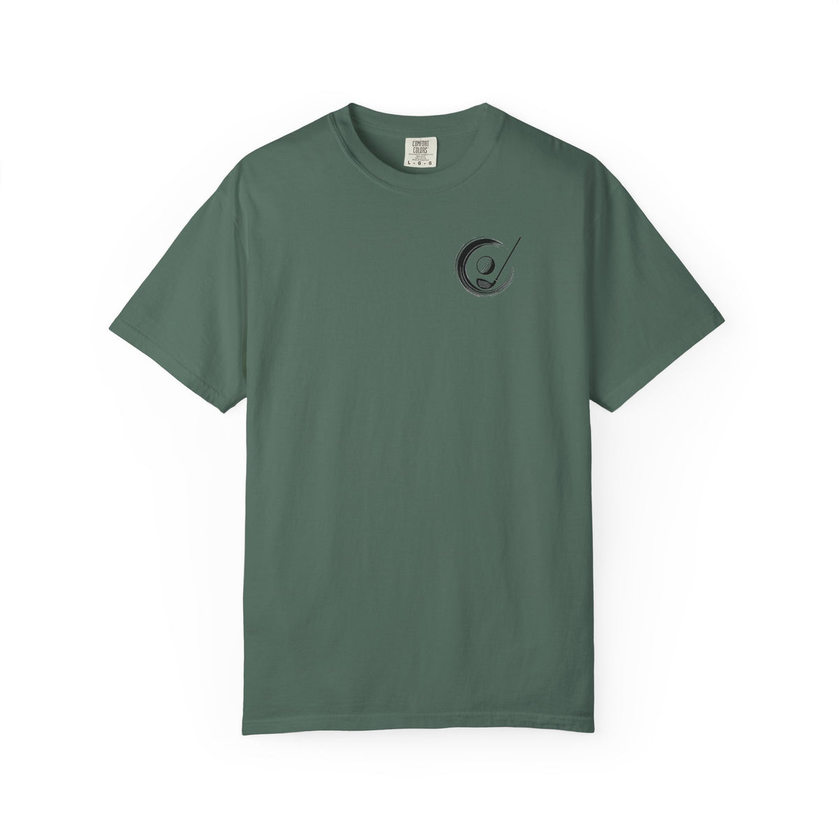 Enso Circle Golf  Stroke Chest Sunset Warrior Samurai Golfer Back Graphic T-Shirt