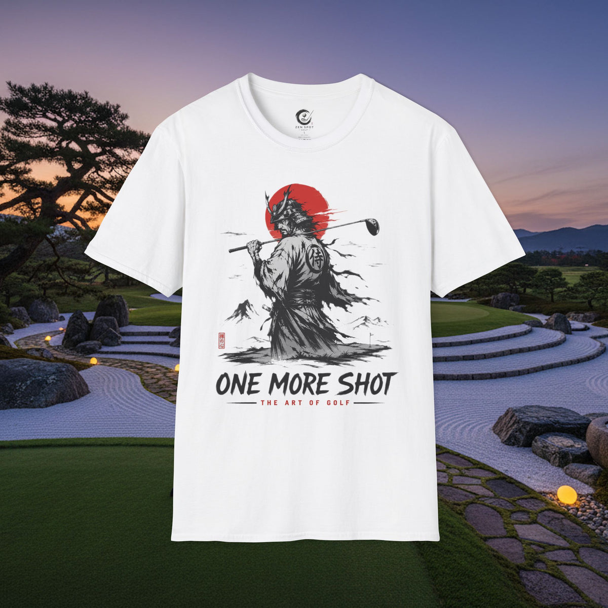 Samurai Golfer T-Shirt — "One More Shot" Graphic Tee
