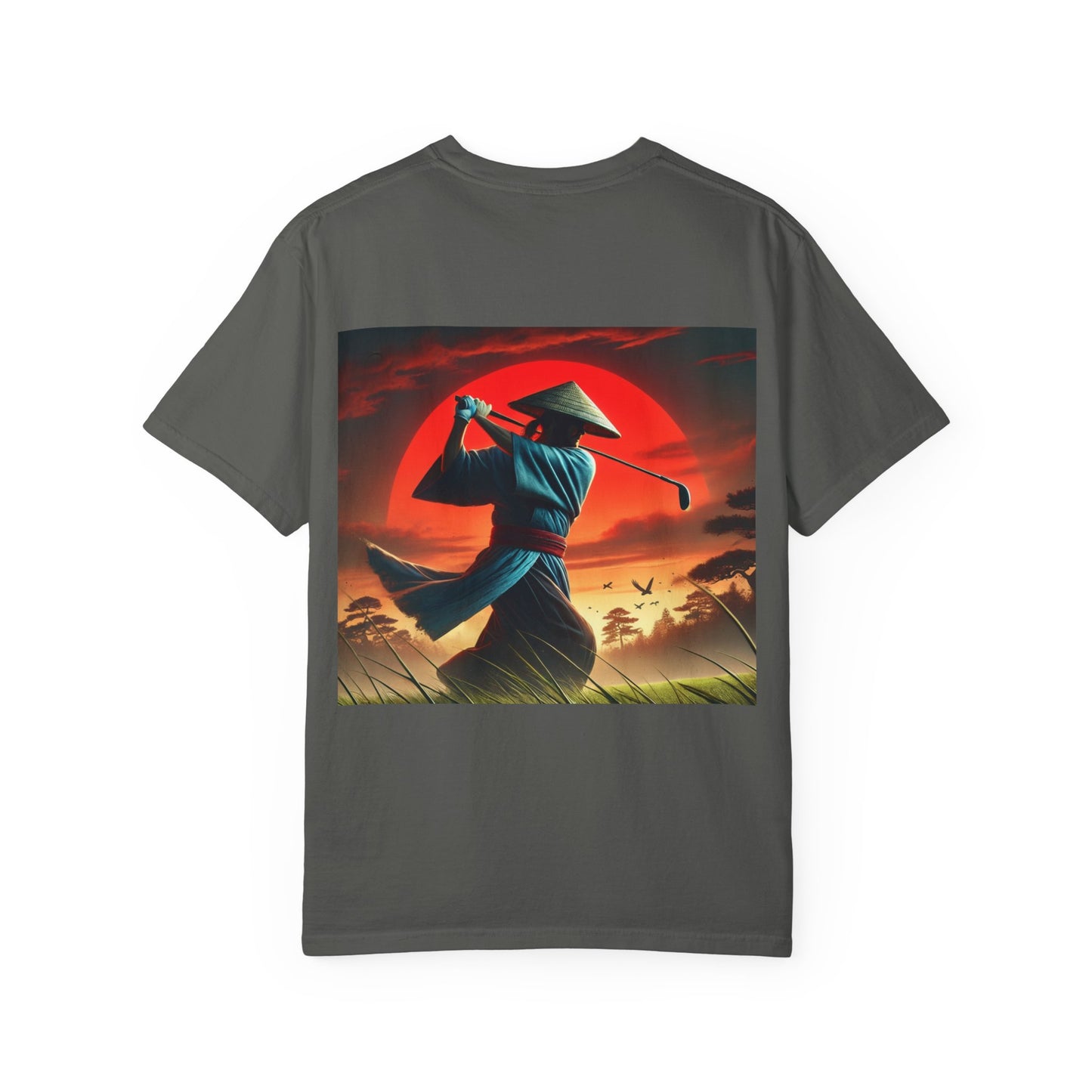 Samurai Golfer T-Shirt — Sunset Warrior Graphic Tee