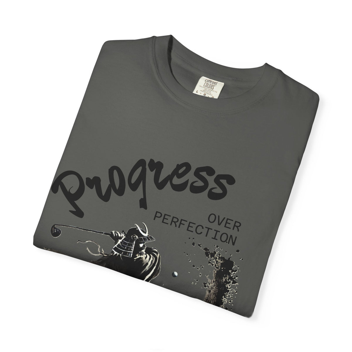 Progress Over Perfection T-Shirt — Inspirational Samurai Graphic Tee