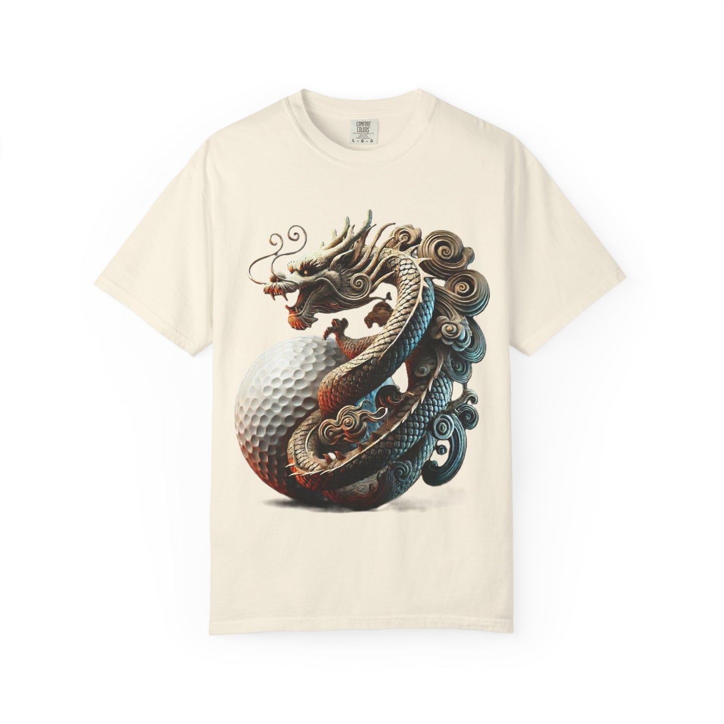 Zen Spot Golf Custom Dragon Golf Ball Graphic T-Shirt