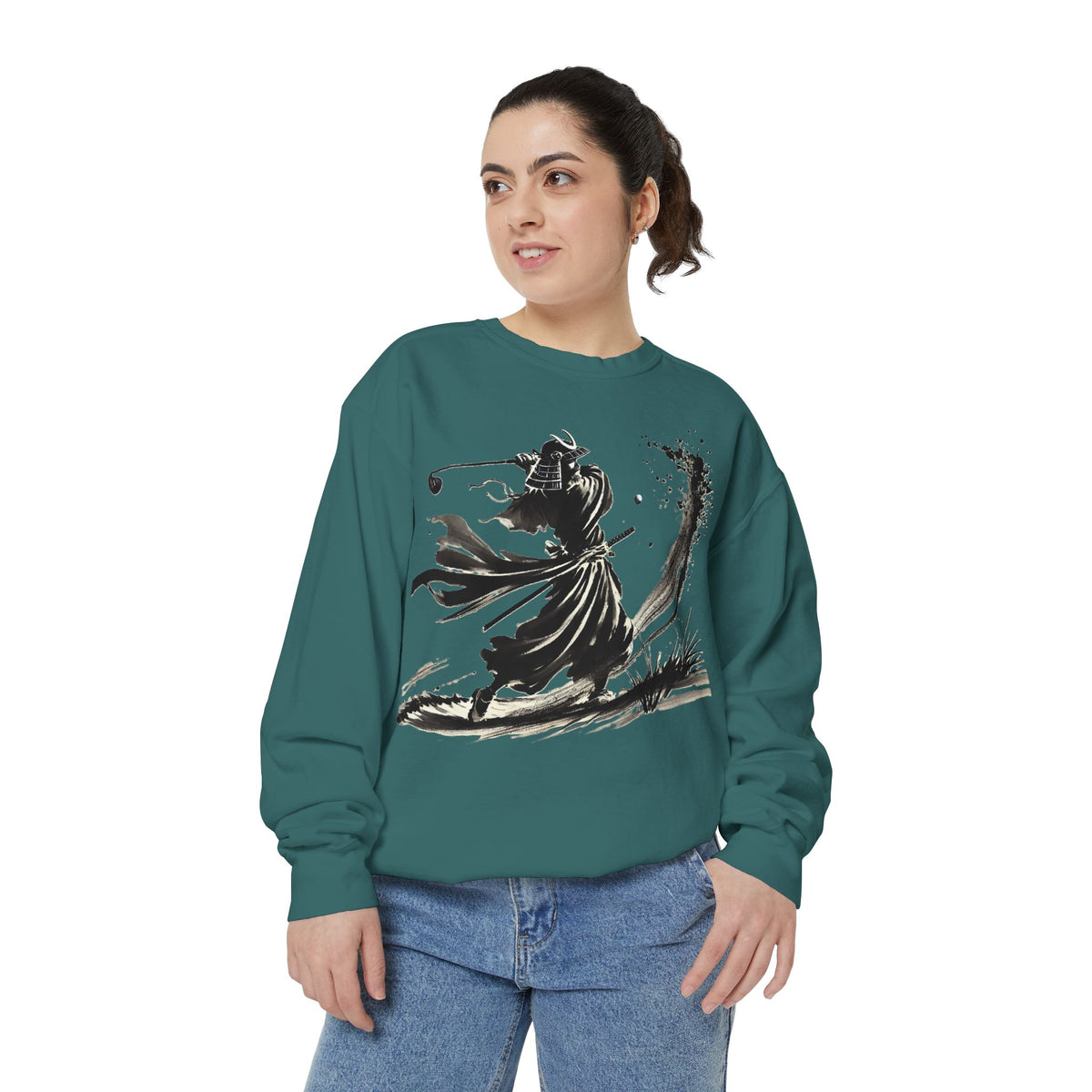 Brushstroke Bunker Blast Warrior Golfer Sweatshirt