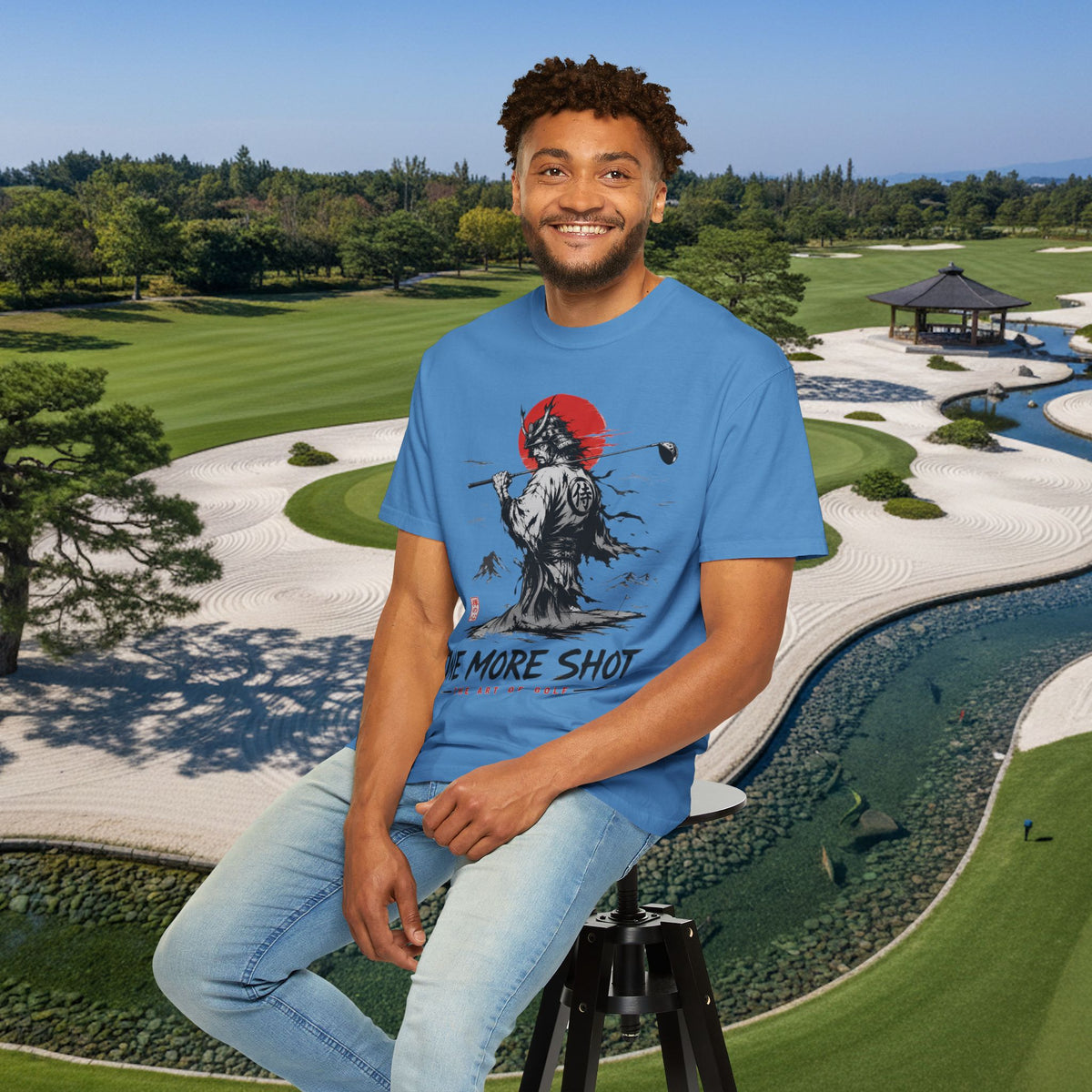 Golf Samurai T-Shirt — "One More Shot" Graphic Tee