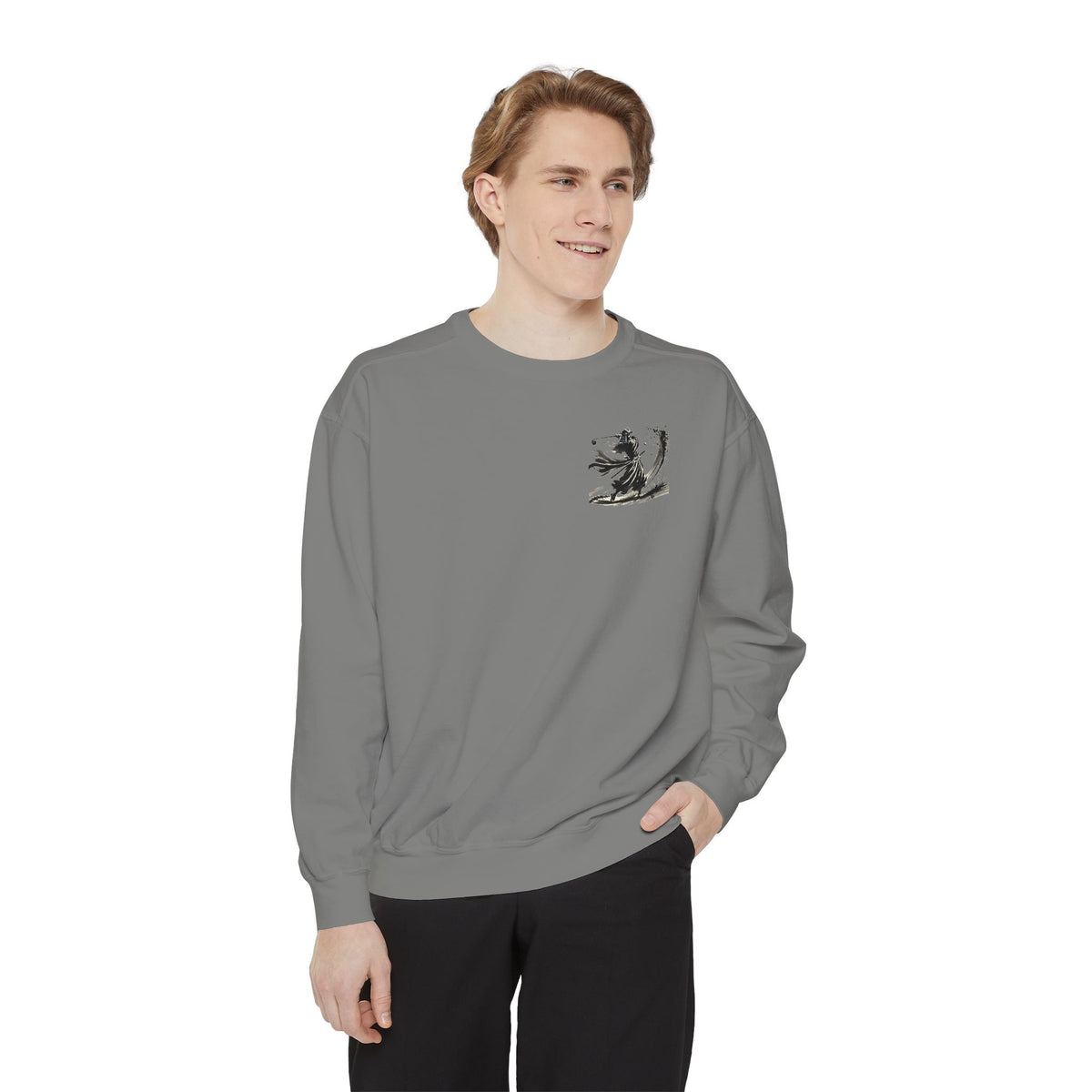 Bunker Blast Samurai Golfer Chest and Back Print Sweatshirt