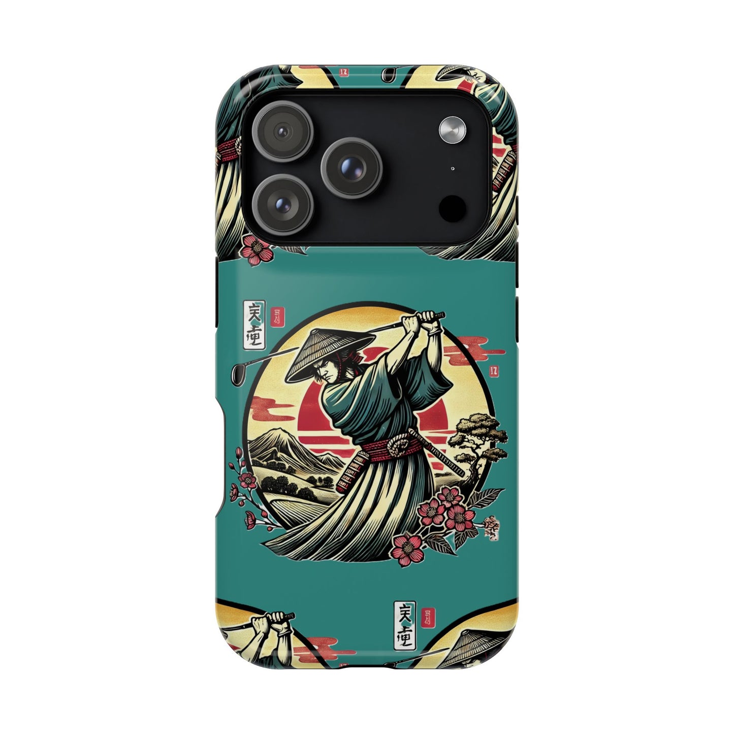 Zen Spot Customized Samurai Golfer Phone Case — Magnetic Impact-Resistant Protective Cover