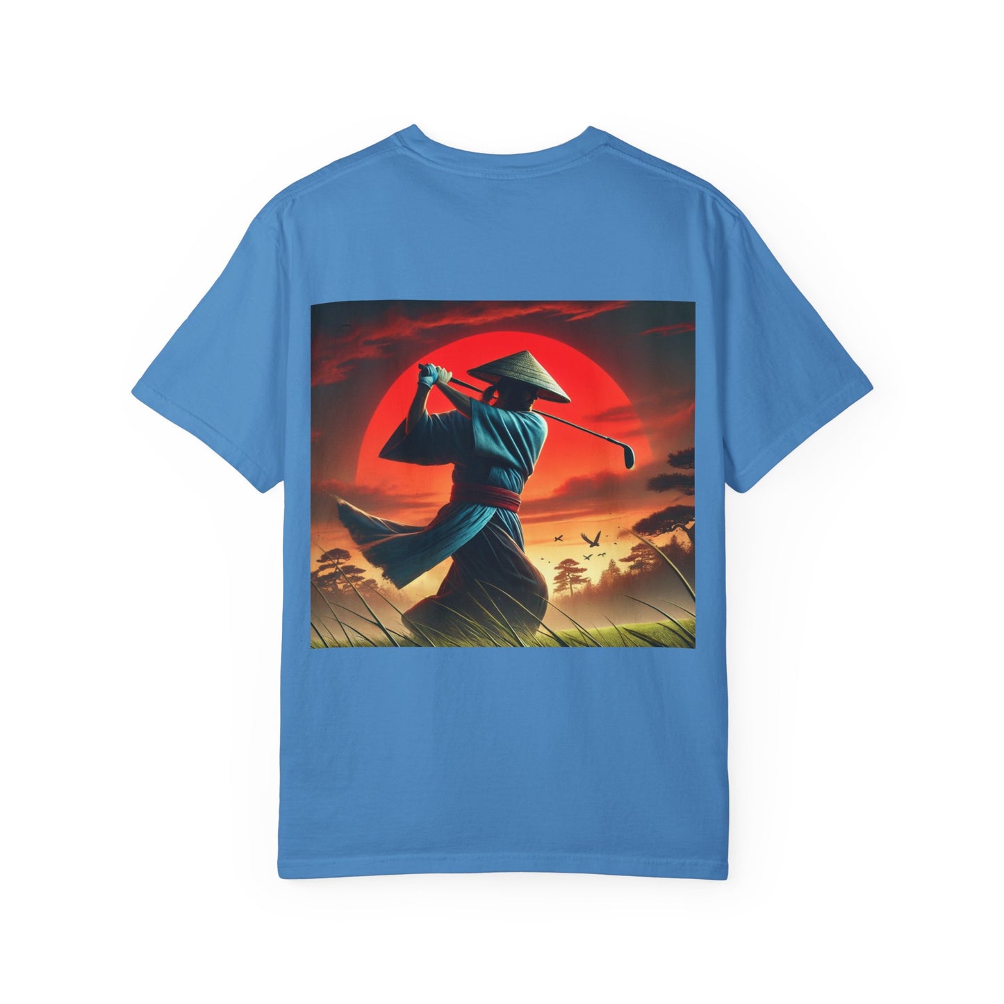 Samurai Golfer T-Shirt — Sunset Warrior Graphic Tee