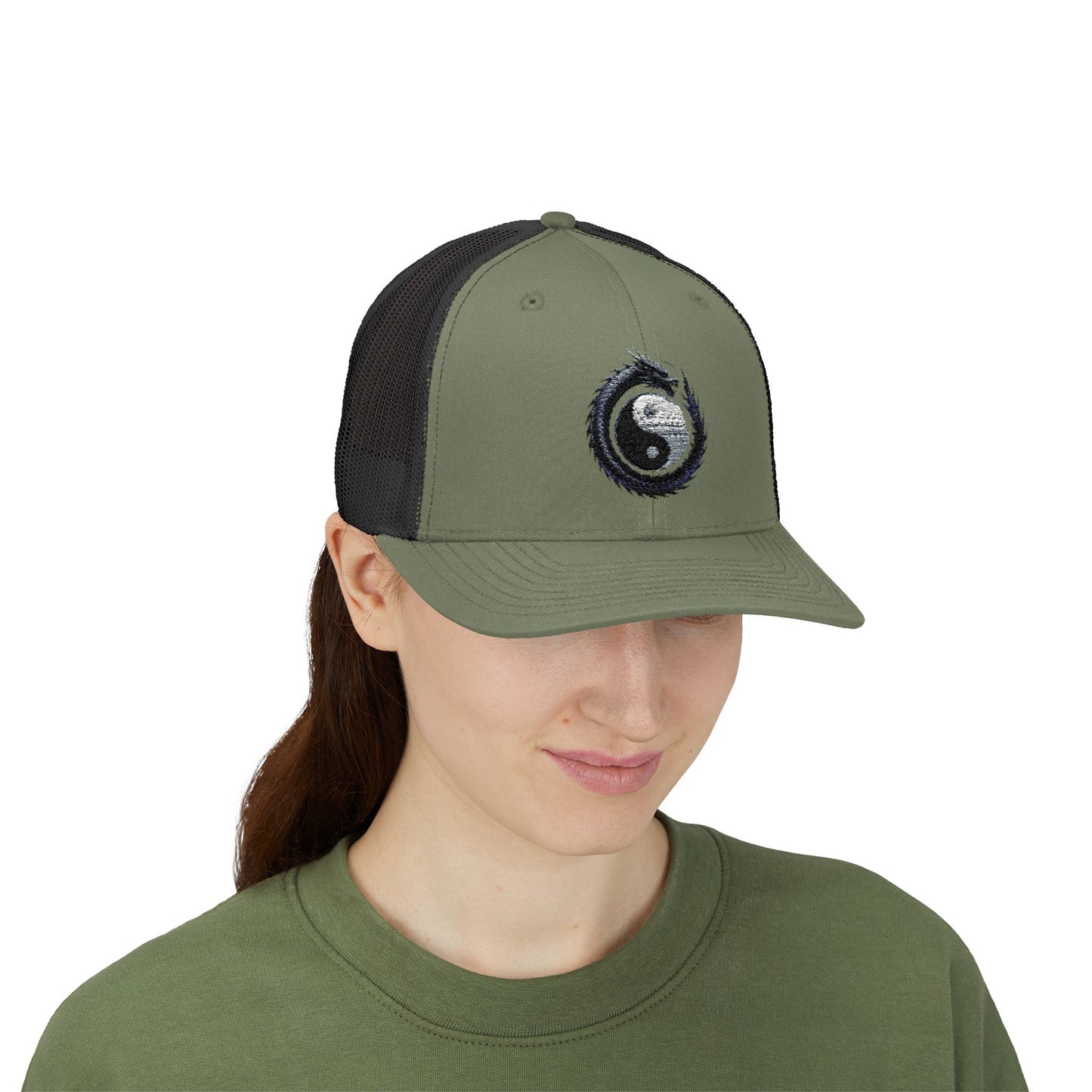 Zen Spot Golf Custom Yin Yang Dragon Embroidered Trucker Hat