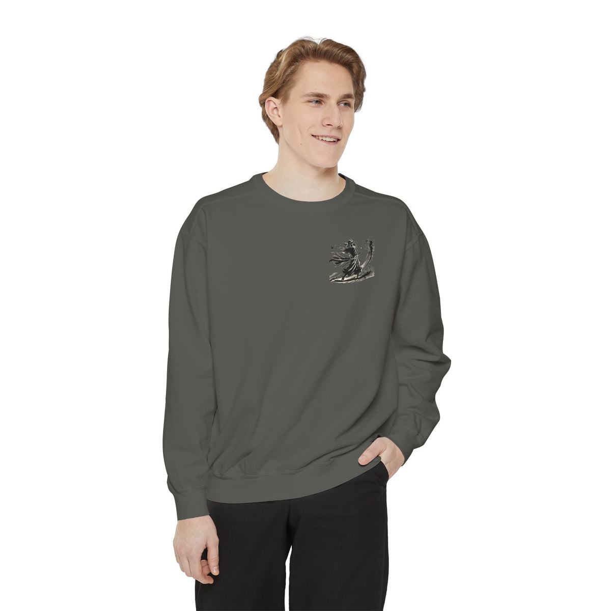 Bunker Blast Samurai Golfer Chest and Back Print Sweatshirt