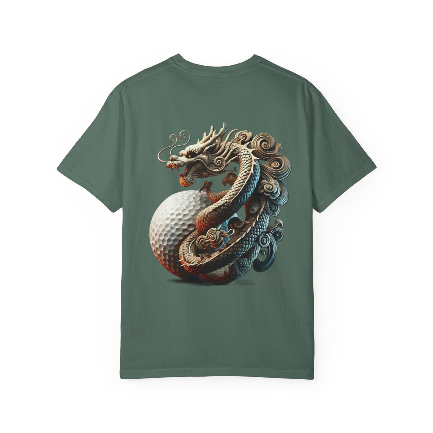 Zen Spot Golf Custom Dragon Golf Ball Graphic T-Shirt