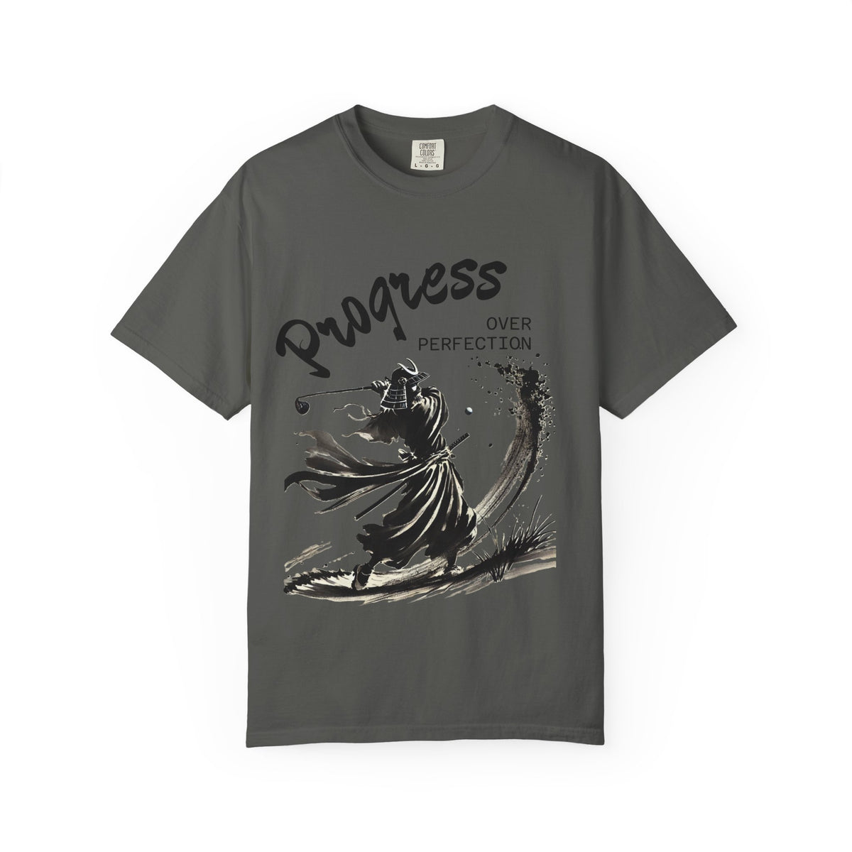 Progress Over Perfection T-Shirt — Inspirational Samurai Graphic Tee