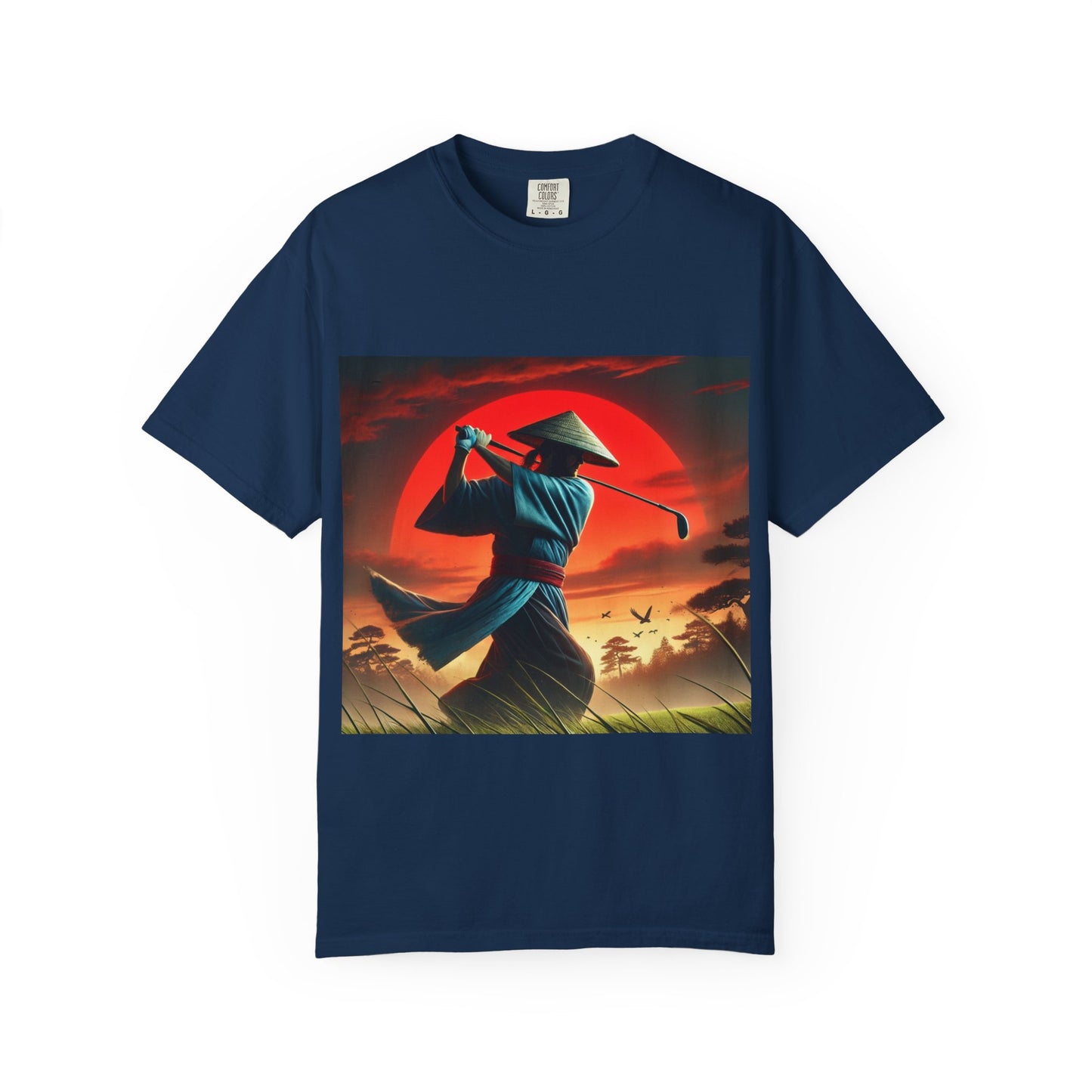 Samurai Golfer T-Shirt — Sunset Warrior Graphic Tee