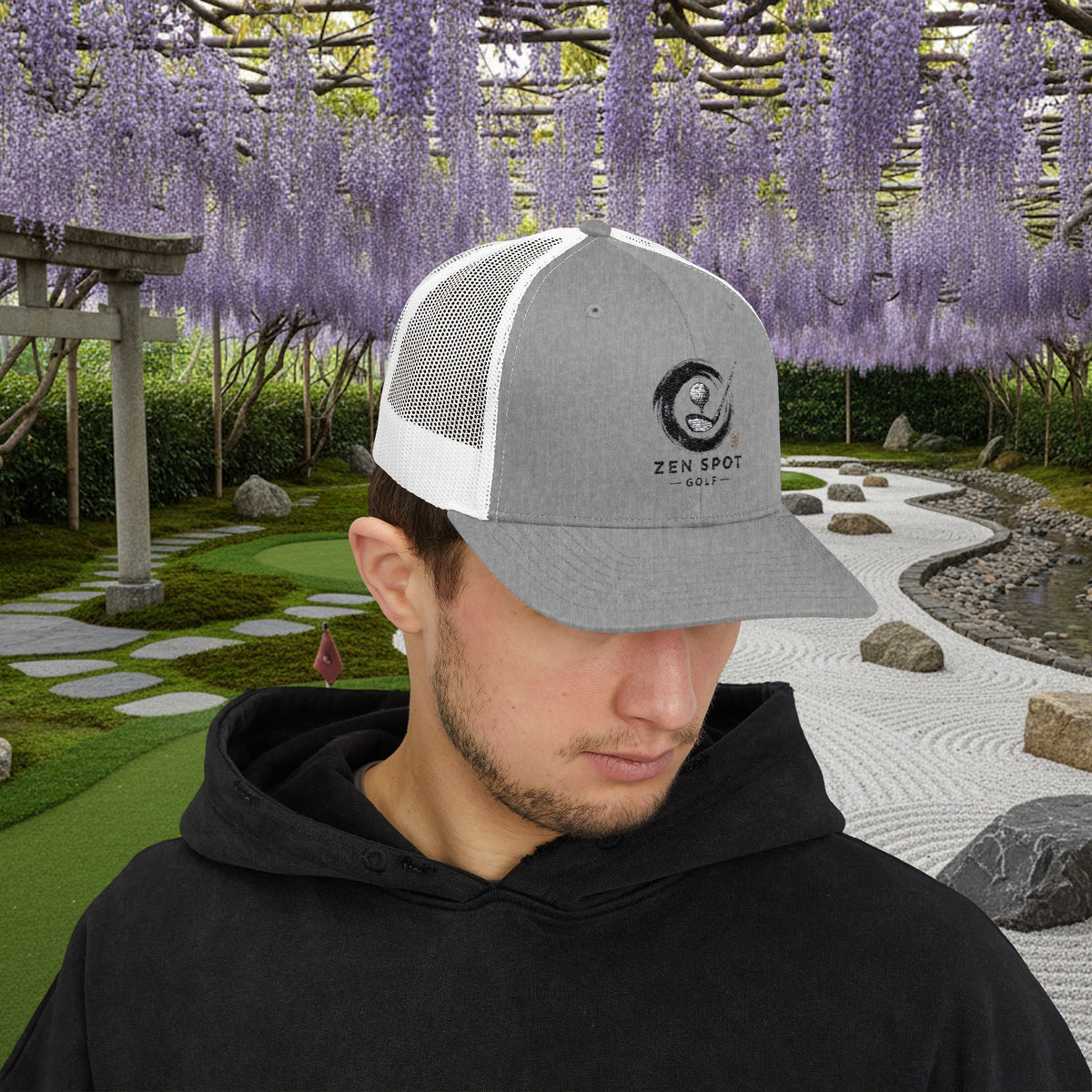 Embroidered "Zen Spot Golf" Logo Trucker Cap