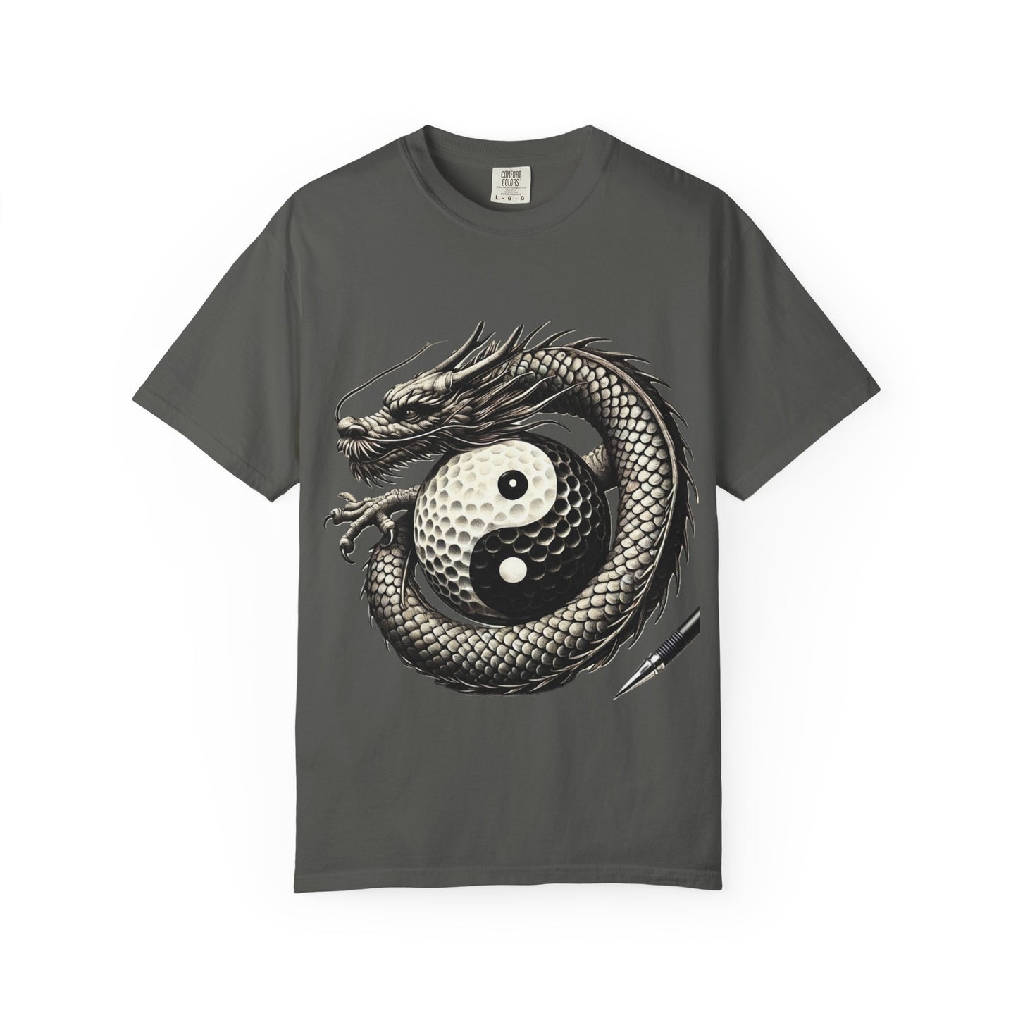 Zen Spot Golf Custom Yin Yang Dragon Golf Ball Graphic T-Shirt
