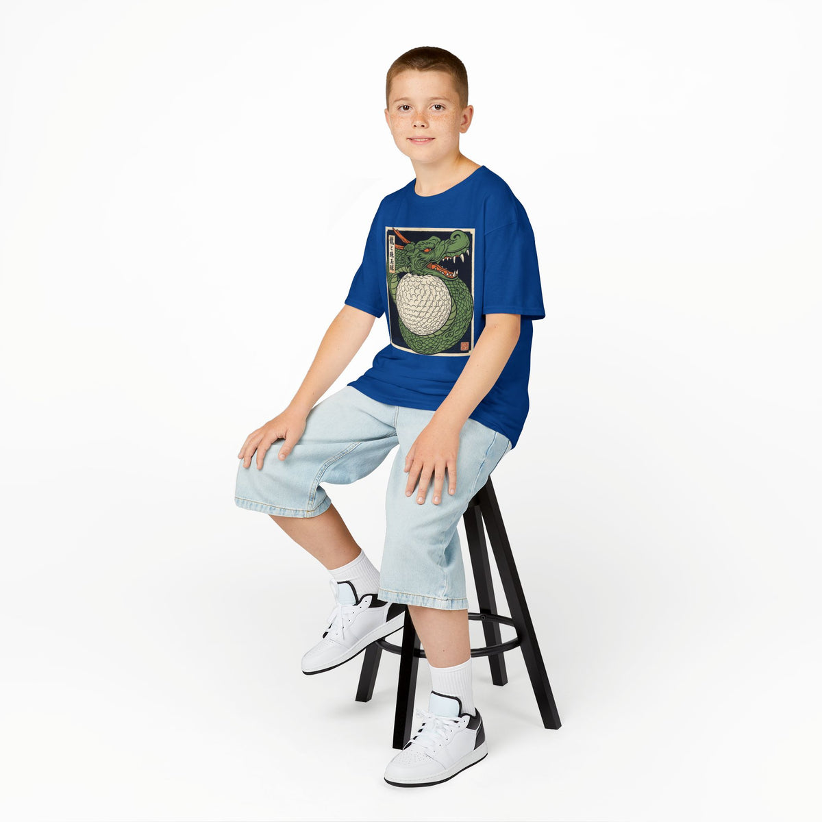 Green Dragon Wrapping a Golf Ball Kids Graphic T-Shirt