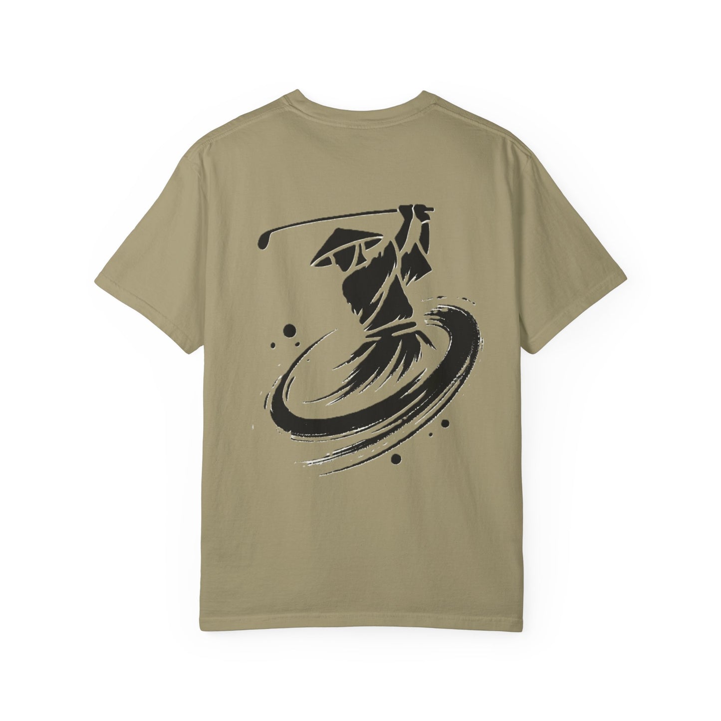 Zen Golf Swing Graphic T‑Shirt — Ink Brush Golfer Design