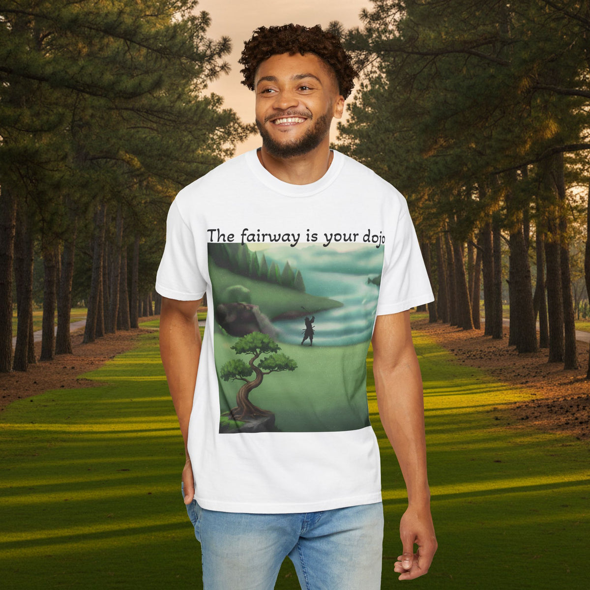 Golf Dojo T-Shirt — "The Fairway Is Your Dojo" Zen Golf Graphic Tee