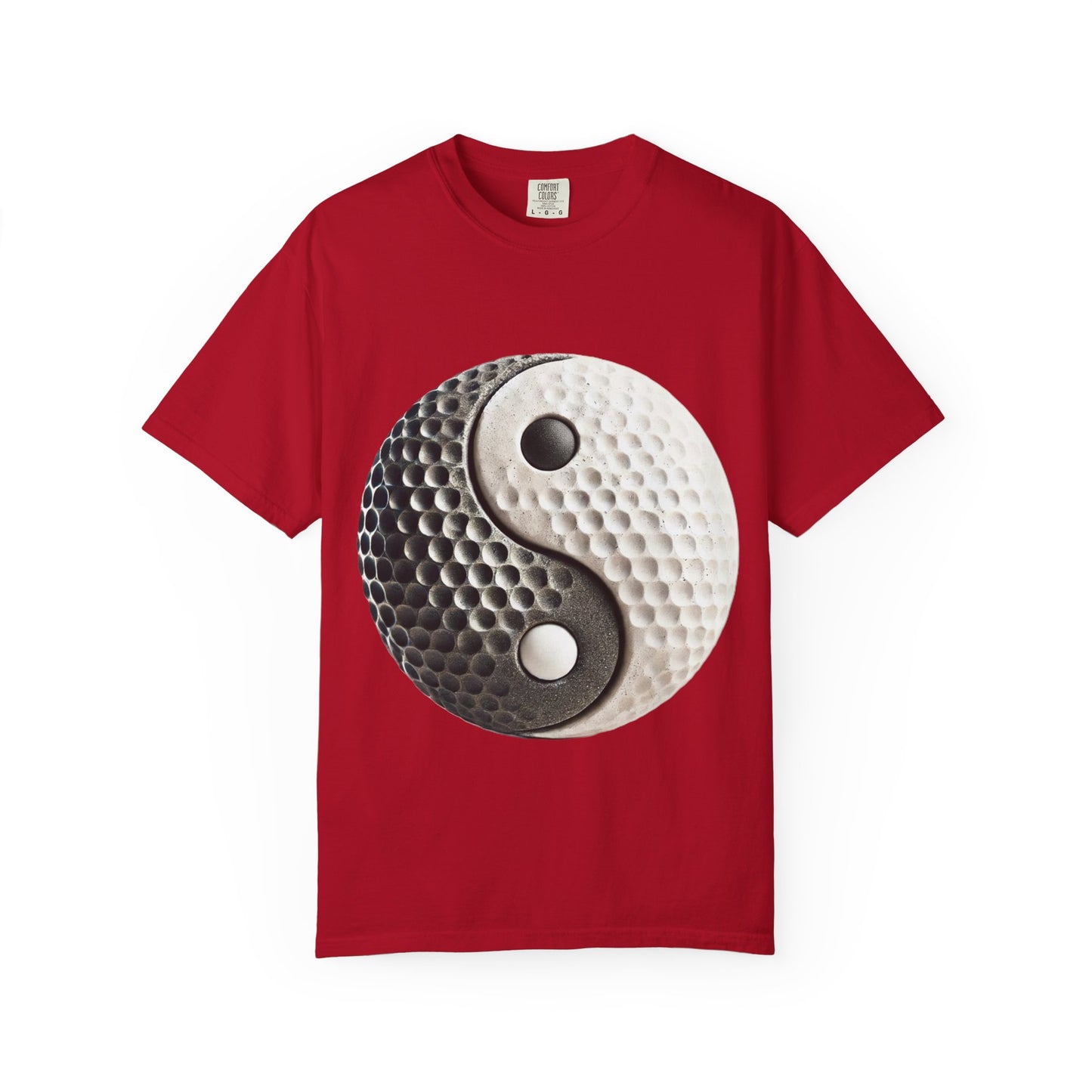 Zen Spot Customized Comfort Colors Yin Yang Golf Ball T-Shirt — Golf Yin-Yang Tee
